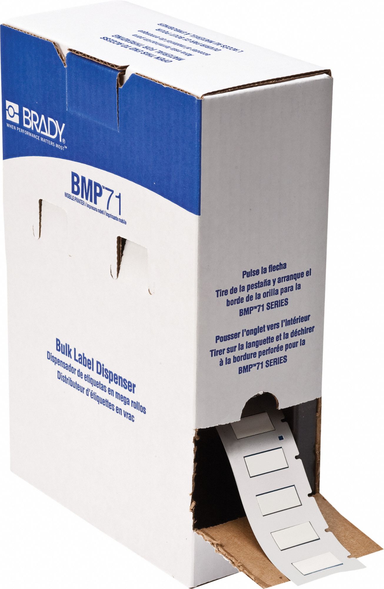 Sleeve Label: 1 in x 7/16 in, Polyolefin, White (Matte), For 8 AWG to 12 AWG Wire Gauge