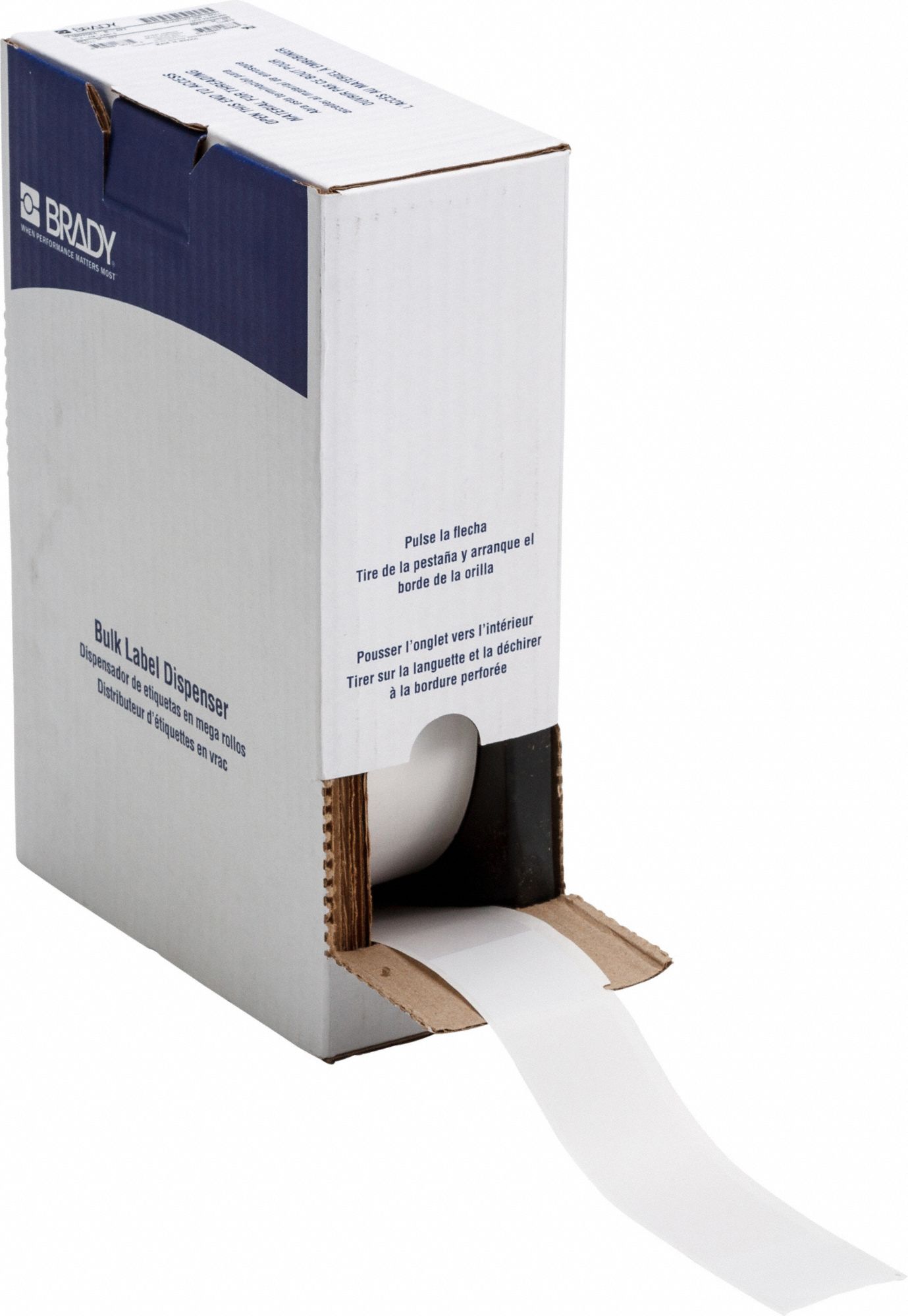 Wraparound Label: 6 in x 1 1/2 in, 1 1/2 in, Vinyl, White (Matte), For 0.64 in to 1.43 in Wire Dia