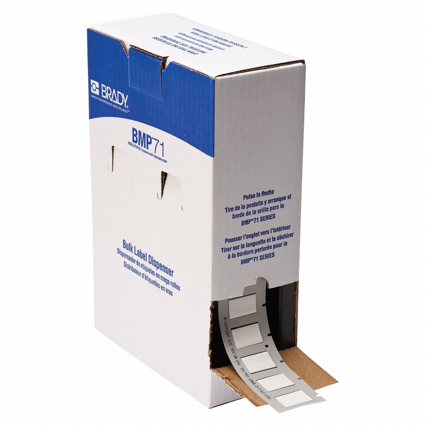 Sleeve Label: 1 in x 21/32 in, Polyolefin, White (Matte), For 4 AWG to 12 AWG Wire Gauge