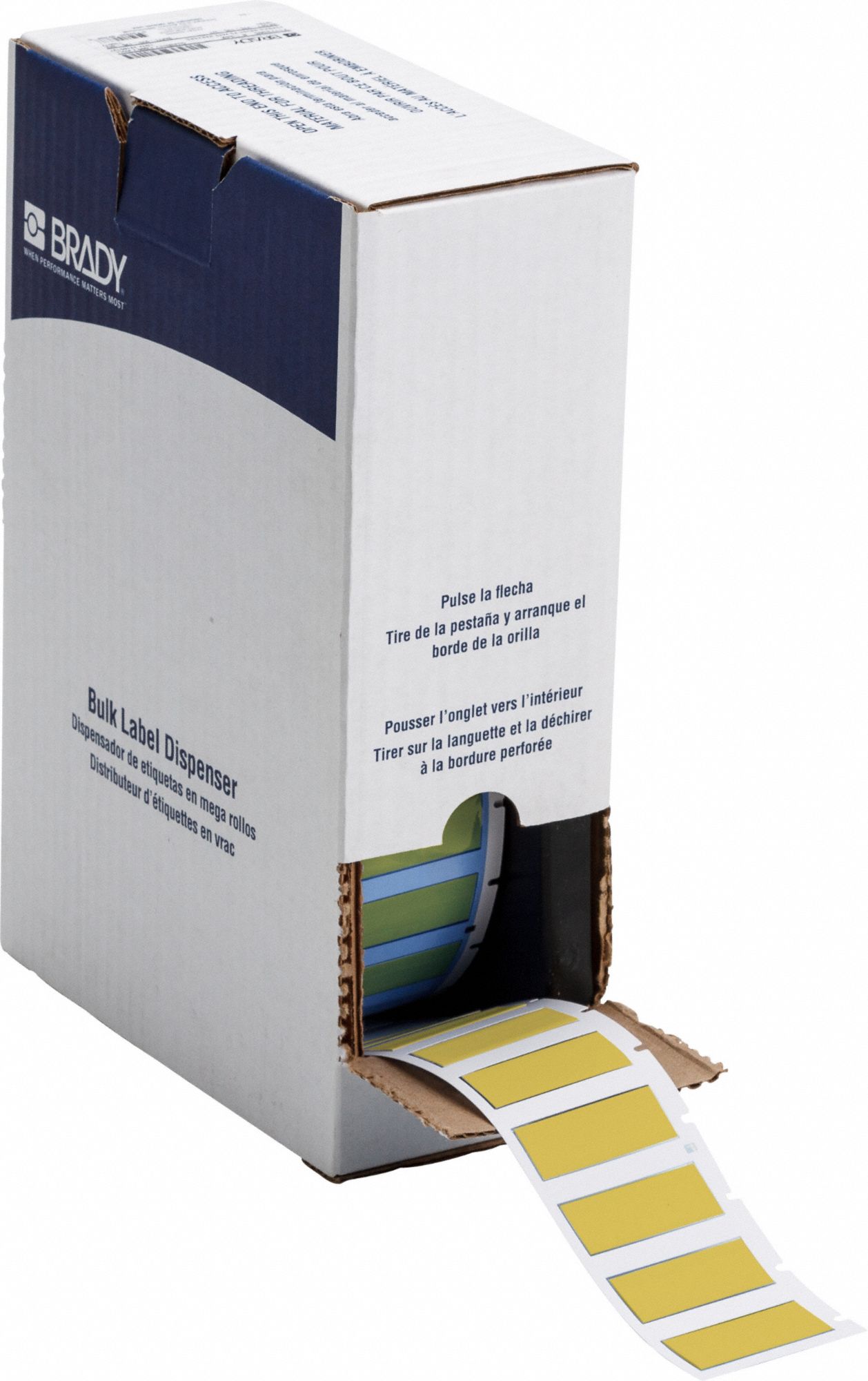 Sleeve Label: 1 3/4 in x 21/32 in, Polyolefin, Yellow (Matte), For 4 AWG to 12 AWG Wire Gauge