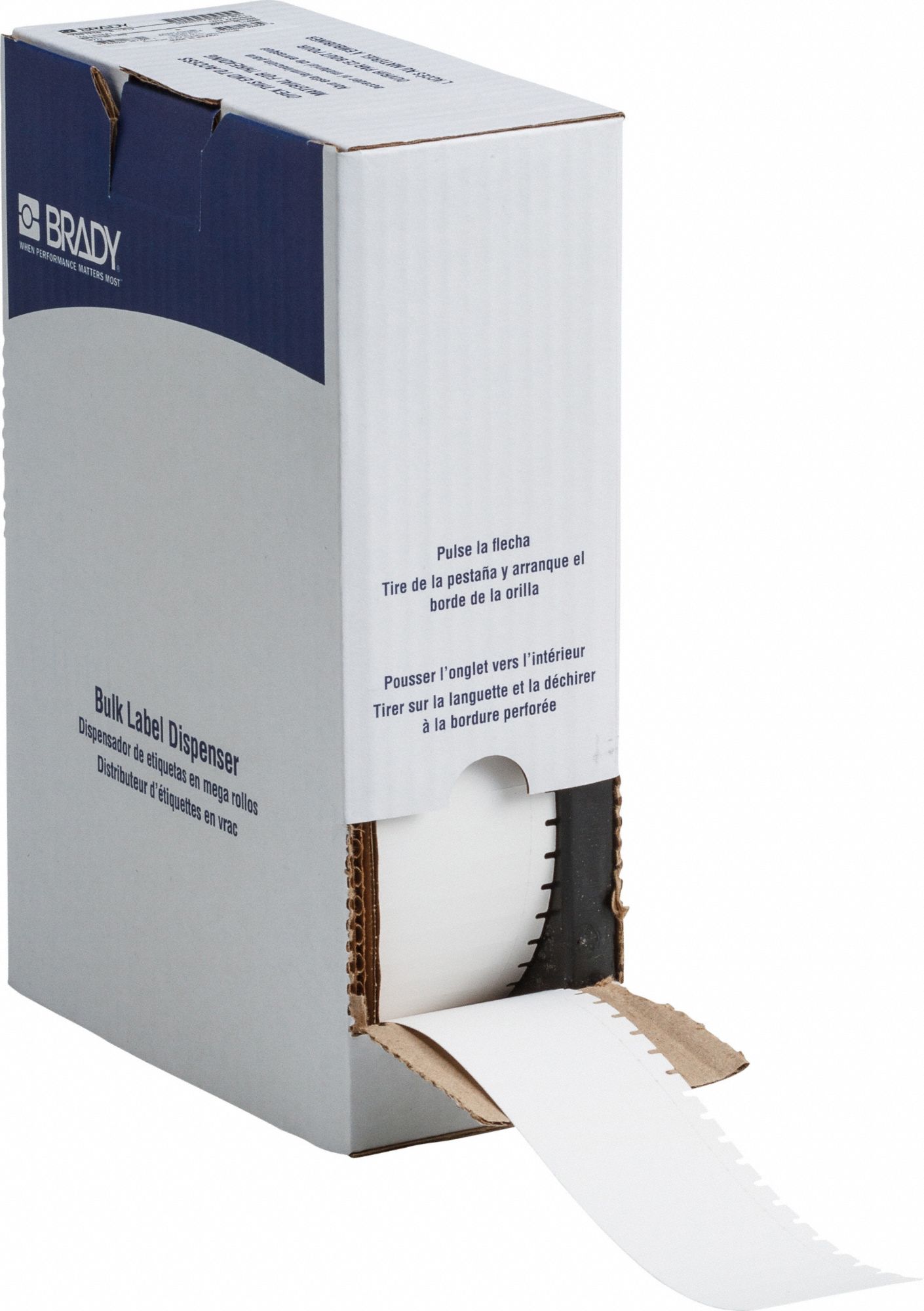 Tag Label: 3/8 in x 1 15/16 in, 2 in, Polypropylene, White, 5, 000 Tags