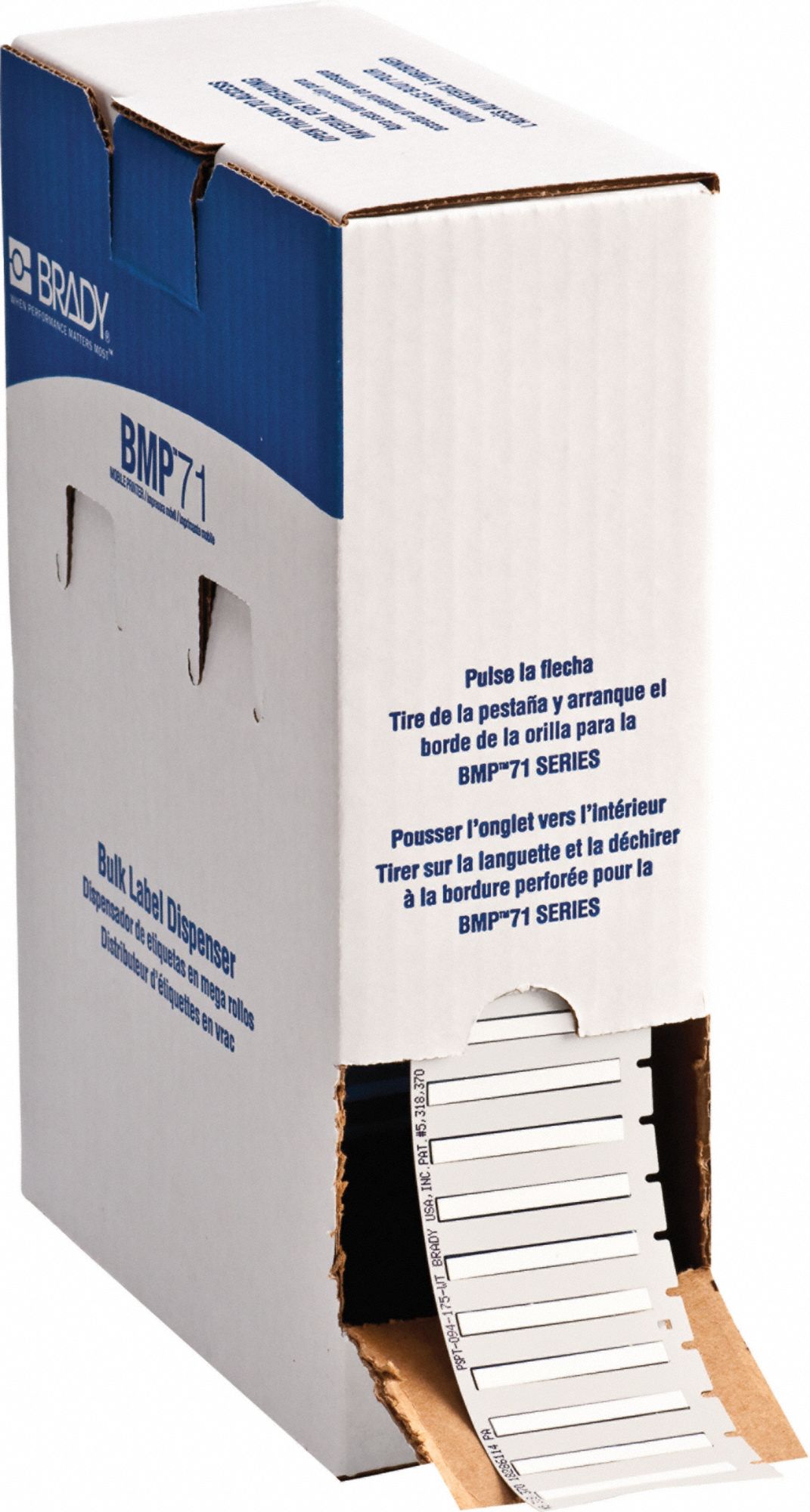 Sleeve Label: 1 3/4 in x 3/16 in, Polyolefin, White (Matte), For 20 AWG to 28 AWG Wire Gauge