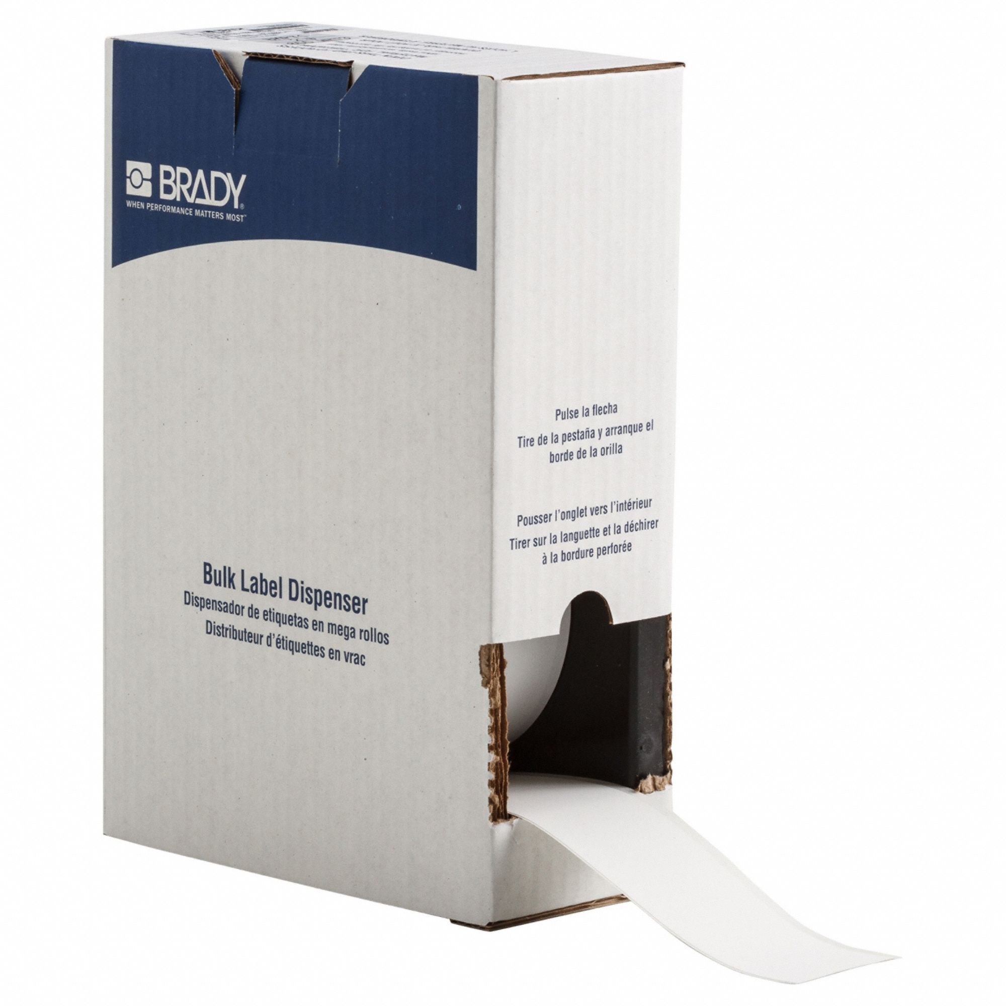 Continuous Label Stock: 2 in x 75 ft, Polyester, White (Matte), Indoor