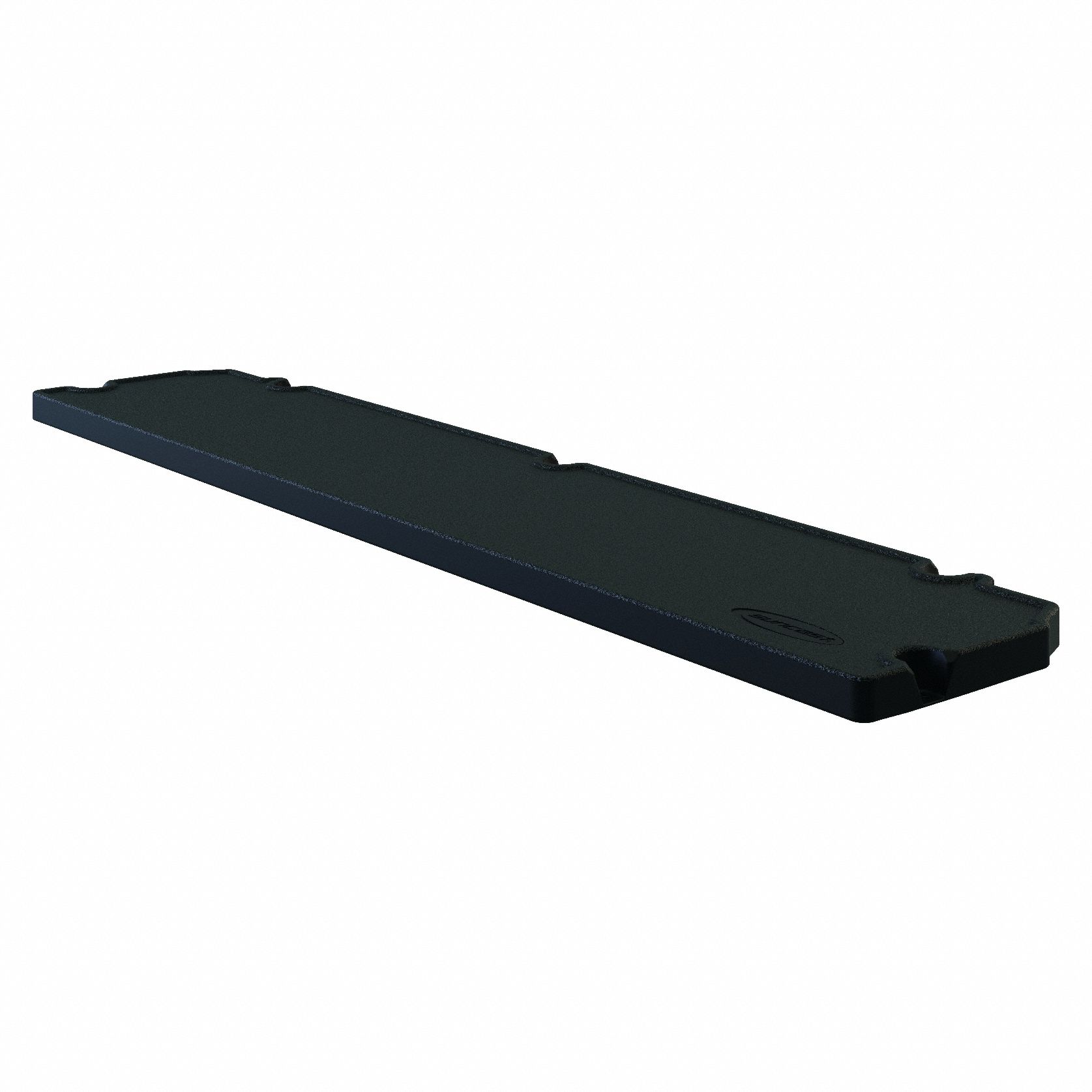 Shelving Kit: 50 in x 10 1/4 in x 1 1/4 in, Black, Resin, 1 Shelves