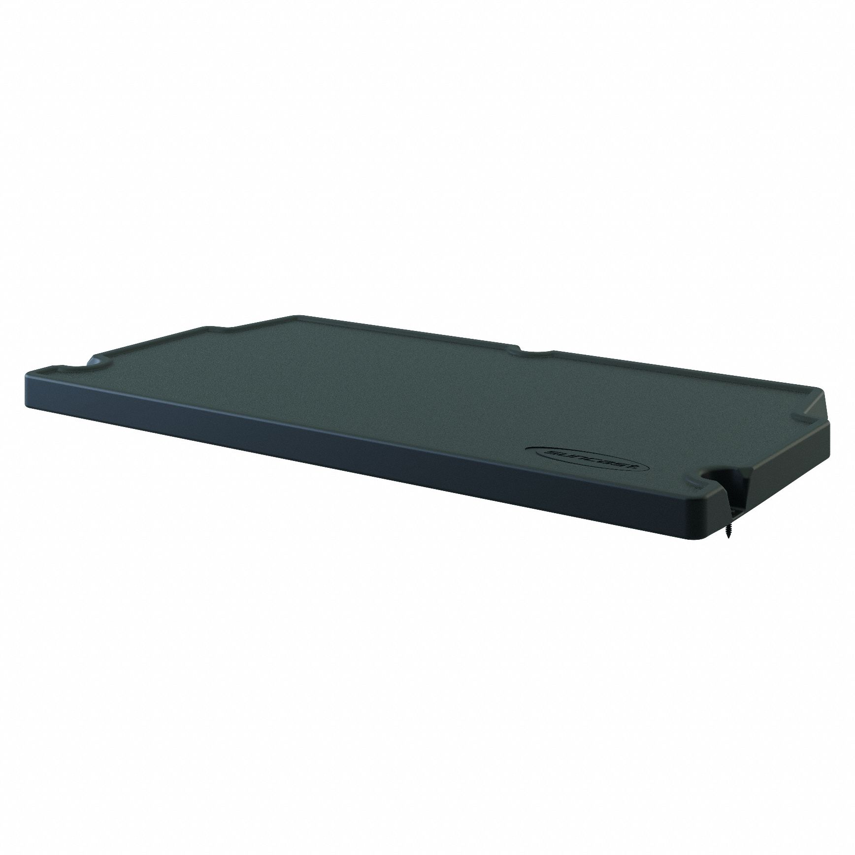 Shelving Kit: 27 3/4 in x 14 1/2 in x 1 1/4 in, Black, Resin, 1 Shelves