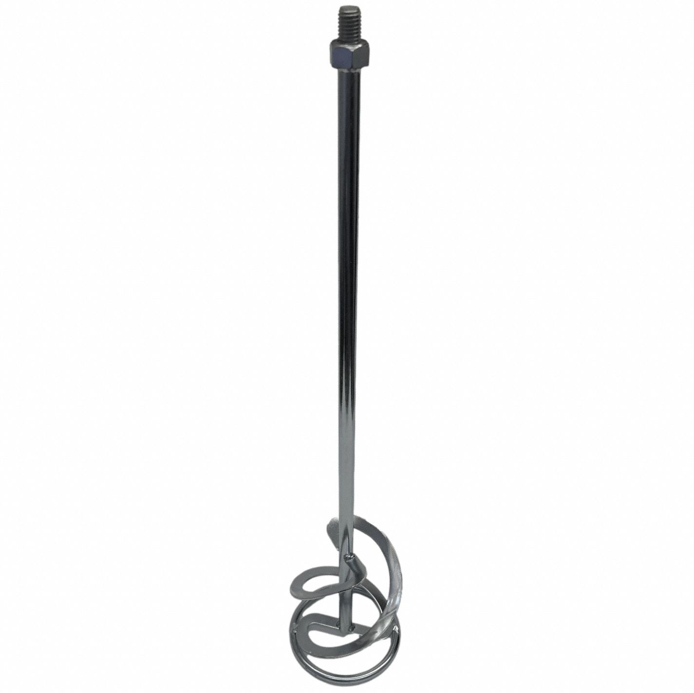 Mixing Paddle: Single-Paddle, All Viscosity, M14 Threaded, 24 in Lg, 4 23/32 in Dia