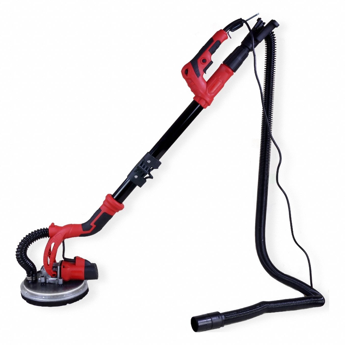 Corded Drywall Sander: Corded, Disc, 9 in, Hook and Loop, 43 1/4 in Tool Lg, 120 V