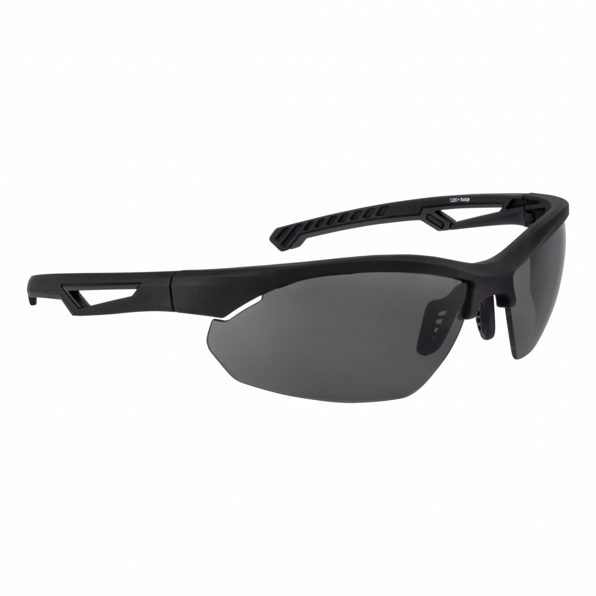 Safety Glasses: Smoke Lens, Half-Frame, Black Frame, Crossfire BOLO(TM) Series