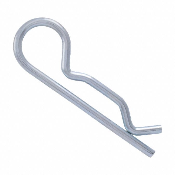 Bridge Pin: Bridge, Inch, 9/64 in Pin Dia, 3 in Shank Lg, Spring Wire, Grade MB, Zinc Plated, 50 PK