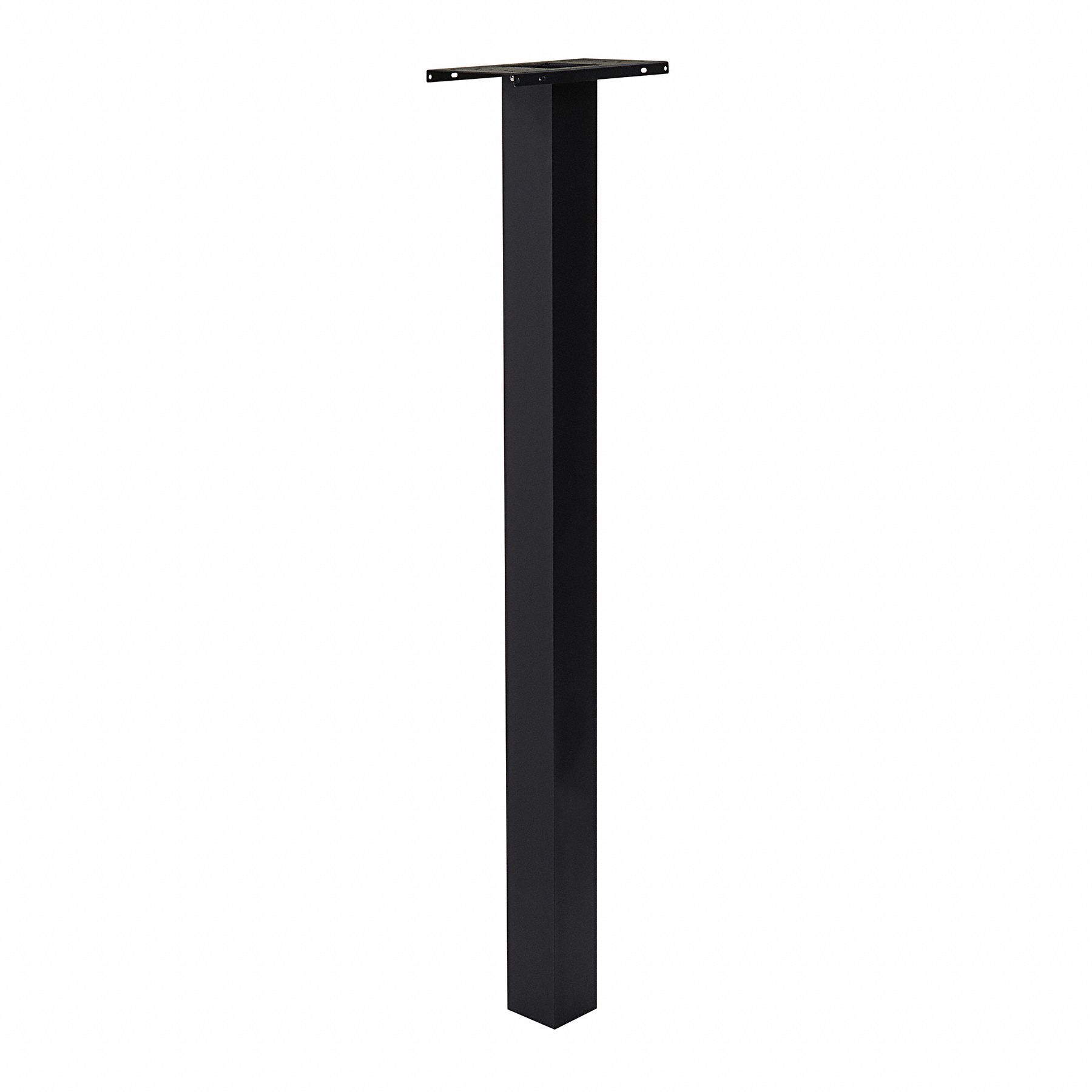 Mailbox Post: Aluminum, Powder Coated, Black, In Ground Mounted, 51 in H x 11 3/4 in W x 6 in D
