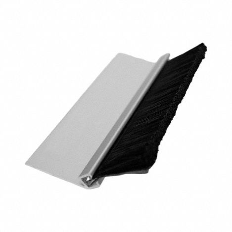 Brush Seal: 45° Angle, Polypropylene, 1 1/3 in Brush Lg, 94 in Holder Lg