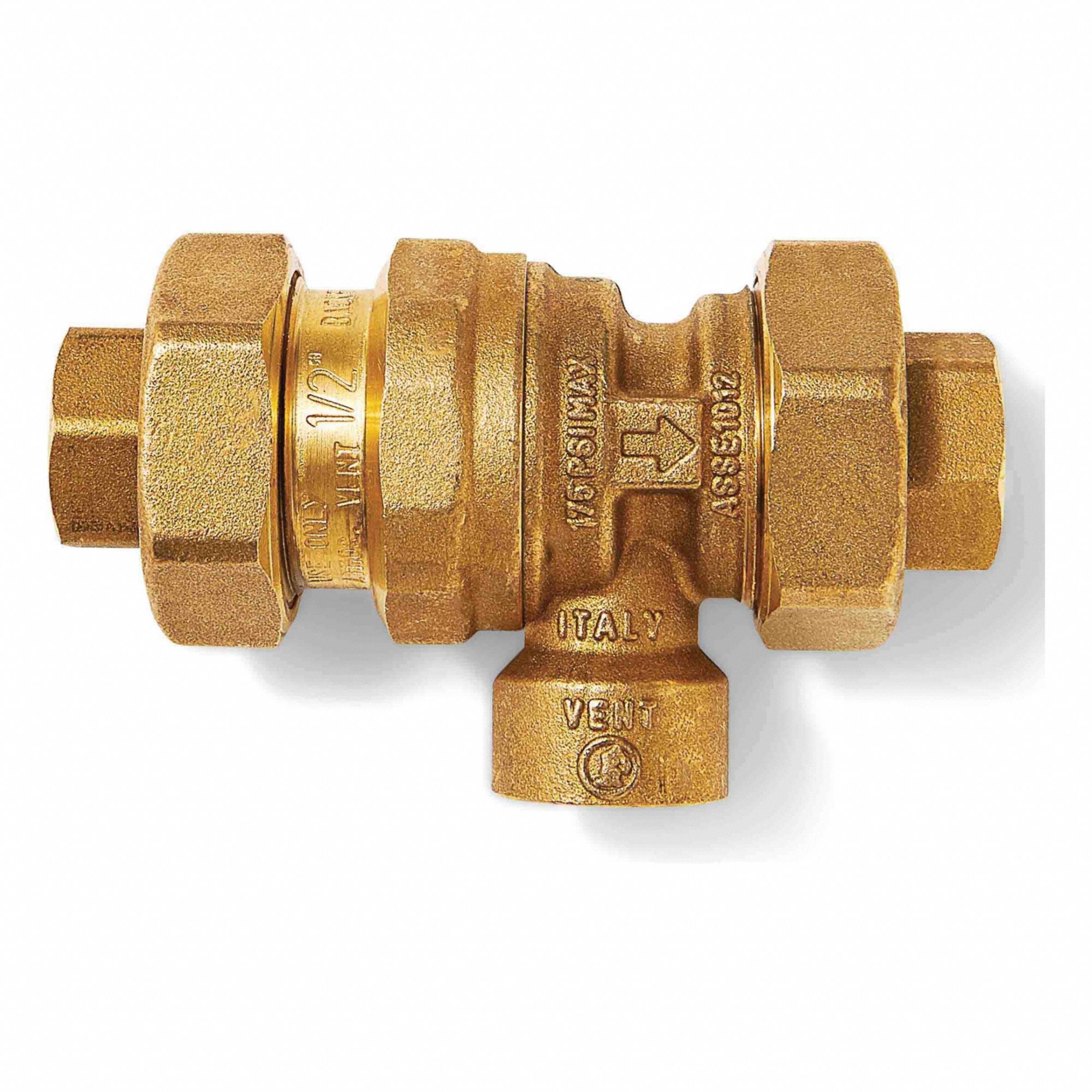 BACKFLOW PREVENTER 1/2 NPT 175 PSI MAX