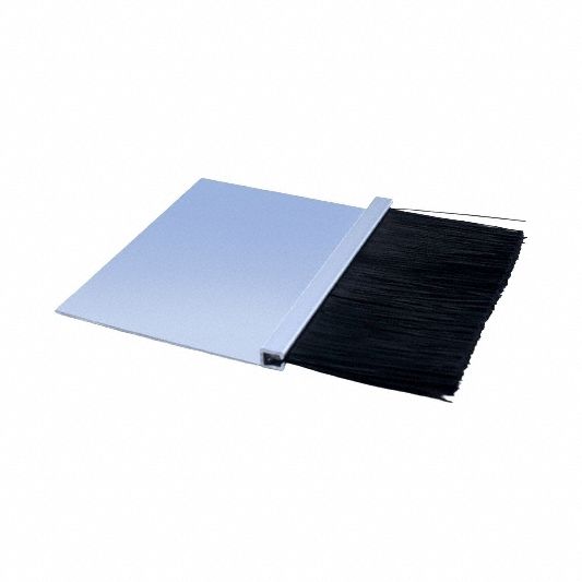 Brush Seal: Straight, Polypropylene, 2 in Brush Lg, 3 in Holder Lg