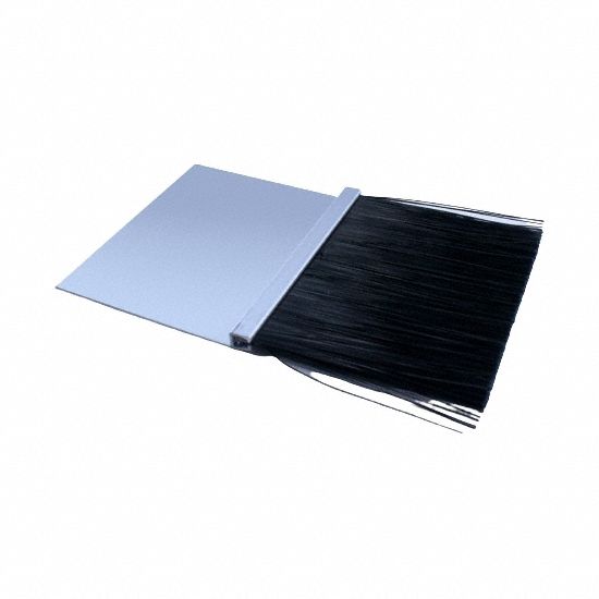 Brush Seal: Straight, Polypropylene, 3 in Brush Lg, 3 in Holder Lg