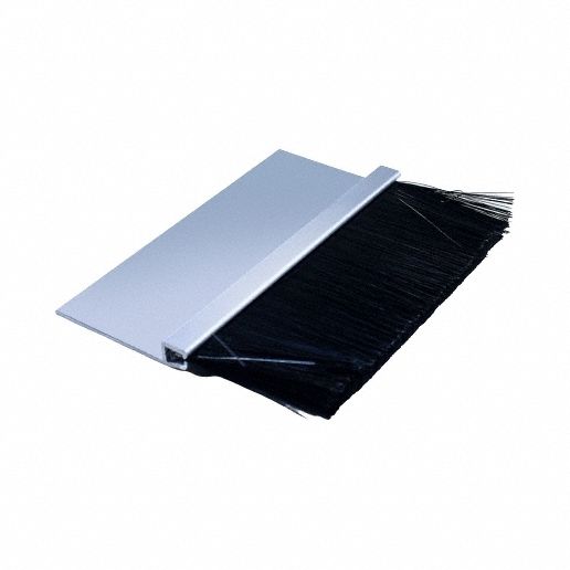 Brush Seal: Straight, Polypropylene, 1 1/2 in Brush Lg, 3 in Holder Lg