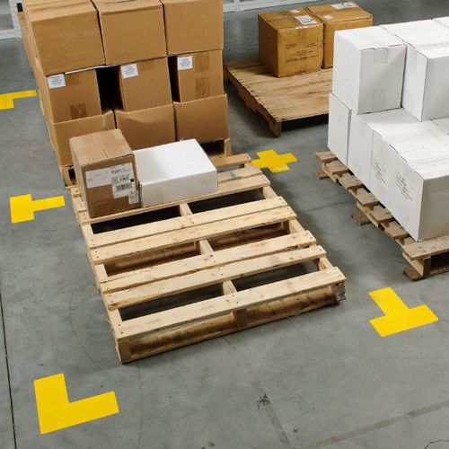 BRADY Floor Marking Tape L, Solid, Yellow, No Legend, 2 in x 5 in, 8