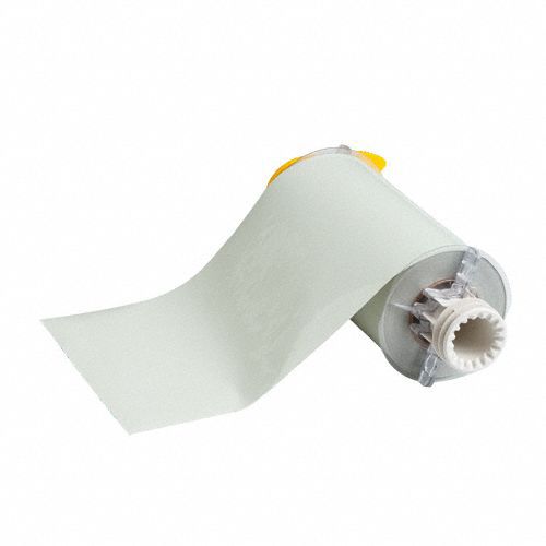 Continuous Label Stock: 7 in x 33 ft, Polyester, Green (Gloss), Indoor/Outdoor