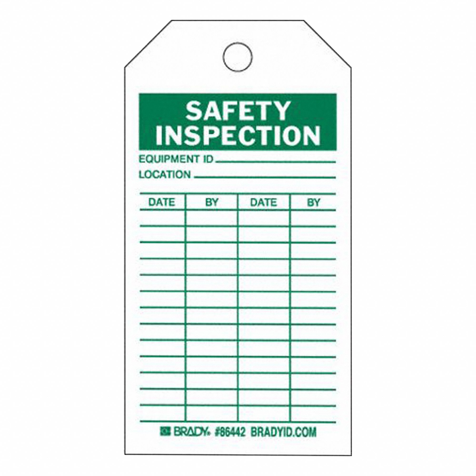 Tag: No Header, 5 3/4 in Wd, 3 in Ht, White, Rectangle, Laminated, Polyester, Indoor/Outdoor, 10 PK