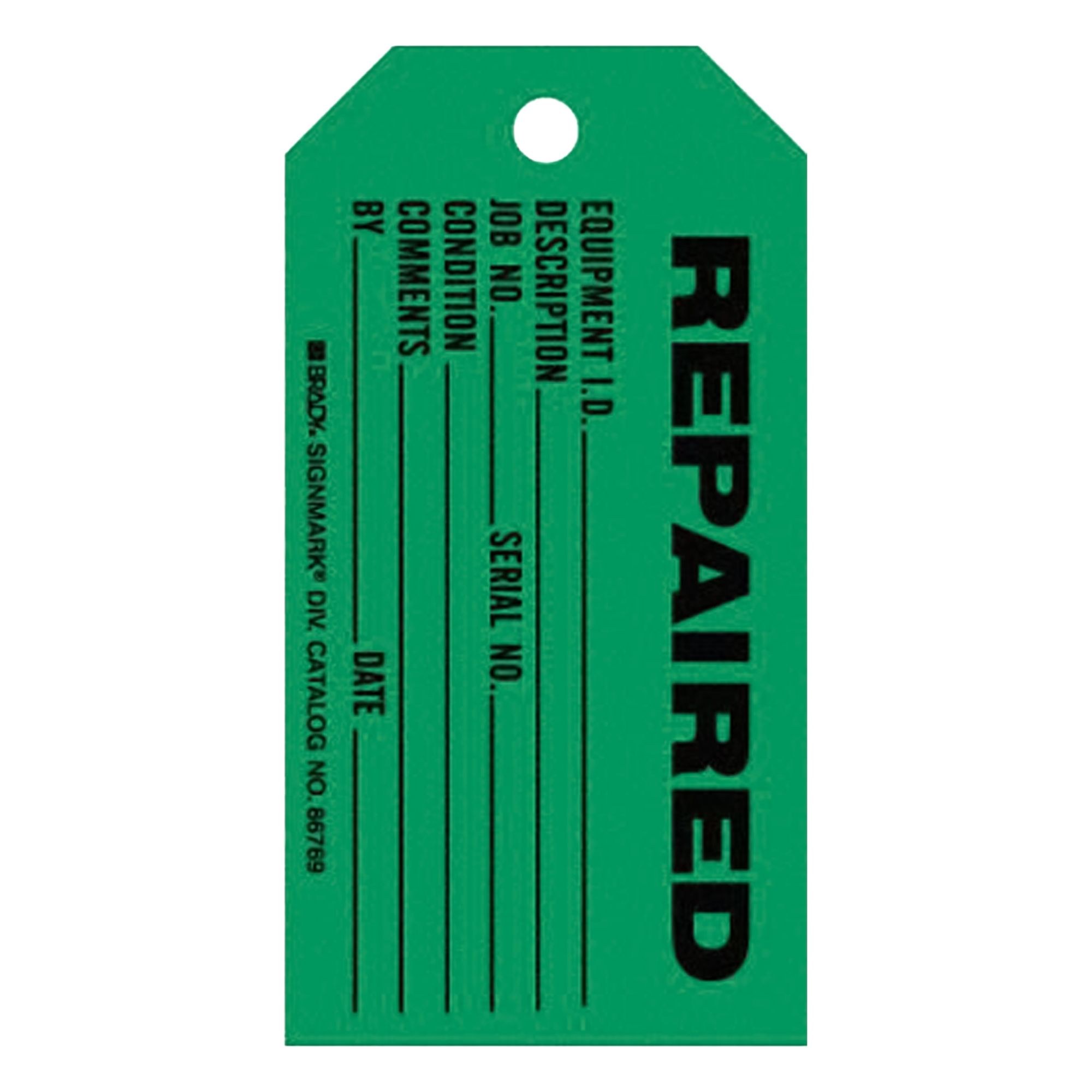 Tag: No Header, 5 3/4 in Wd, 3 in Ht, Green, Rectangle, Indoor, English, Cardstock, 100 PK