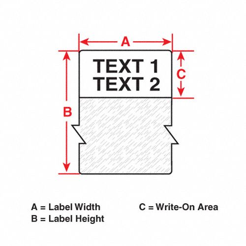BRADY Continuous Label Roll Cartridge 1 in x 25 ft, Vinyl, Black on