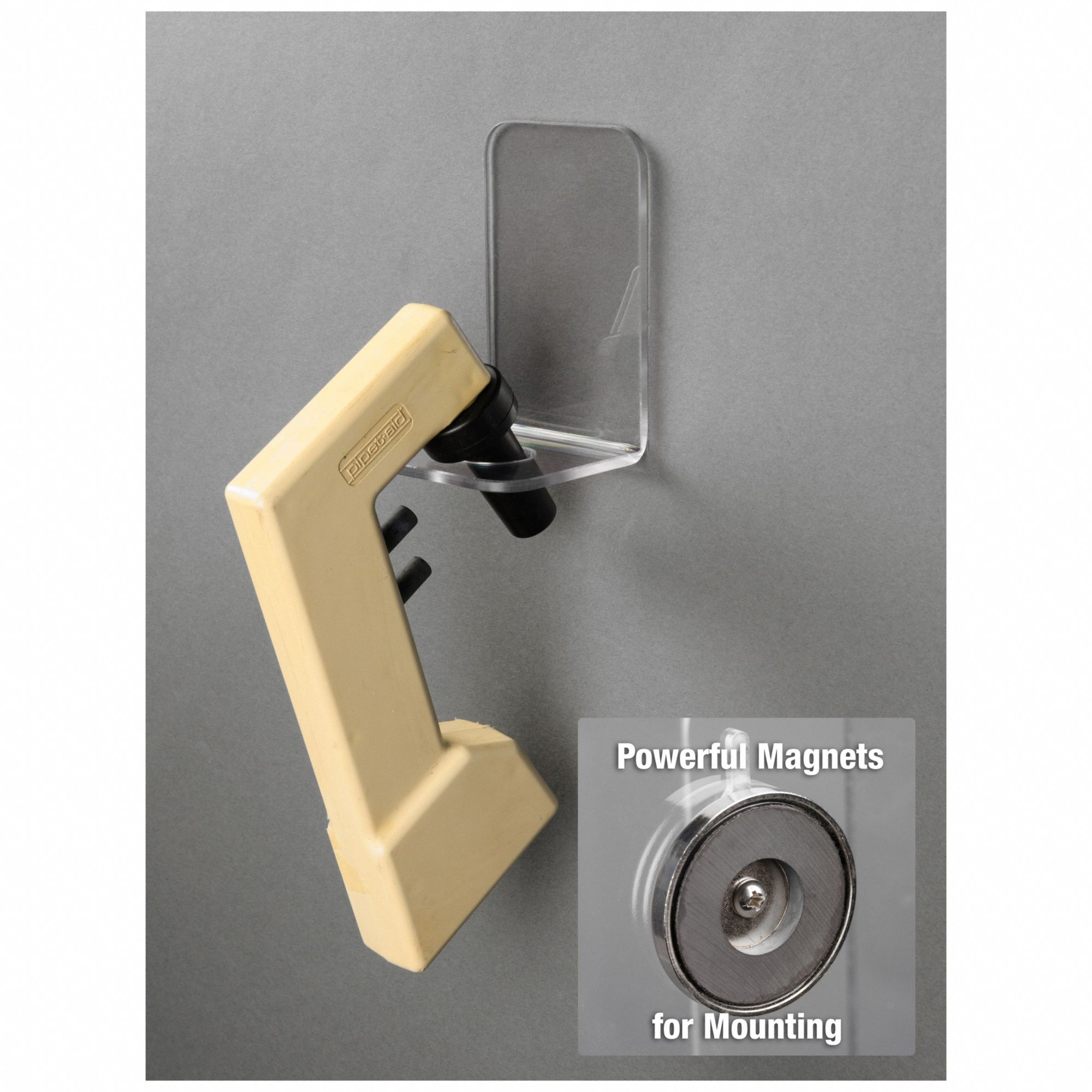 Pipette Aid Rack: 3 in Overall Wd, 4 in Overall Ht, 2 1/2 in Overall Lg, PETG, Clear, Pipette Aid