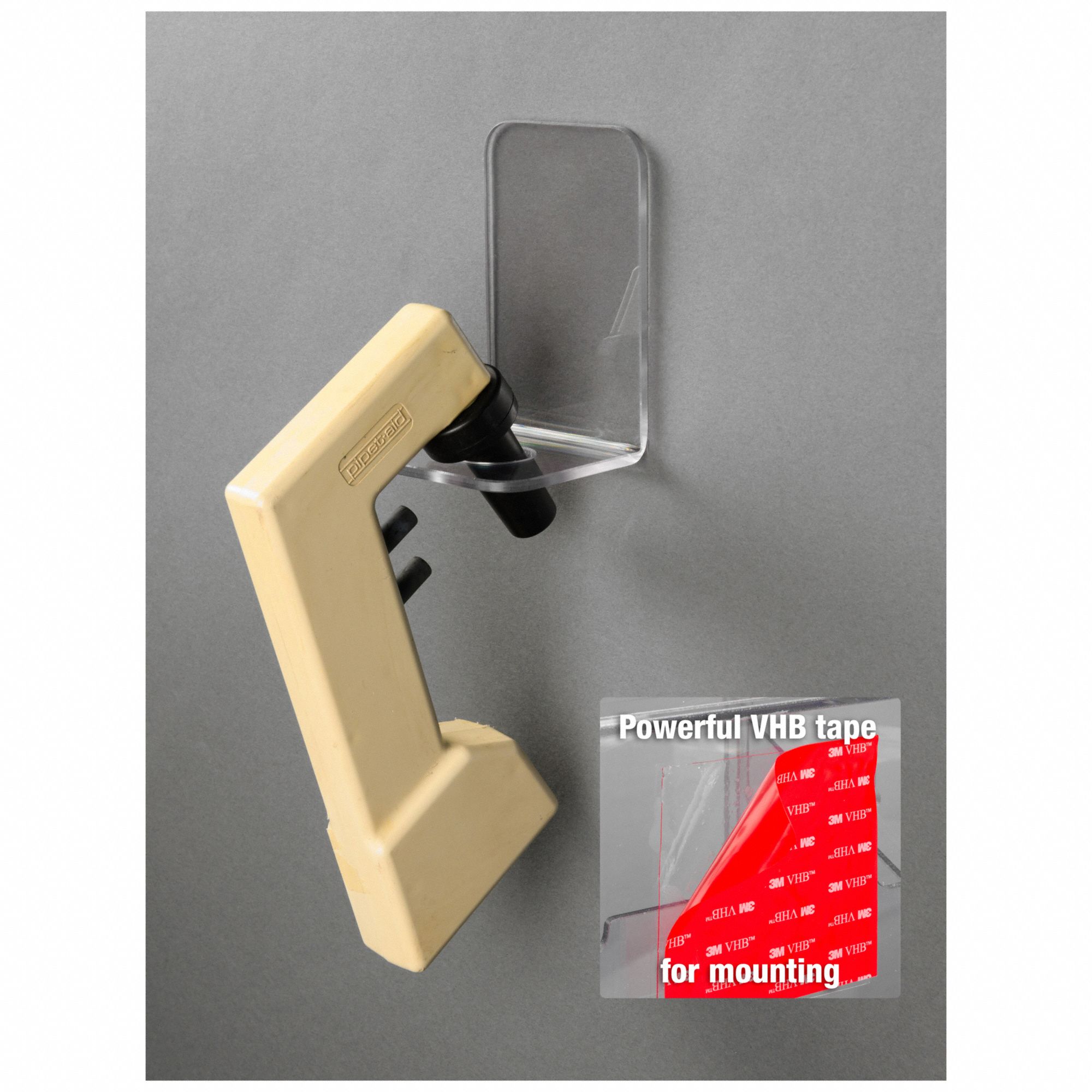 Pipette Aid Rack: 3 in Overall Wd, 4 in Overall Ht, 2 1/2 in Overall Lg, PETG, Clear, Pipette Aid