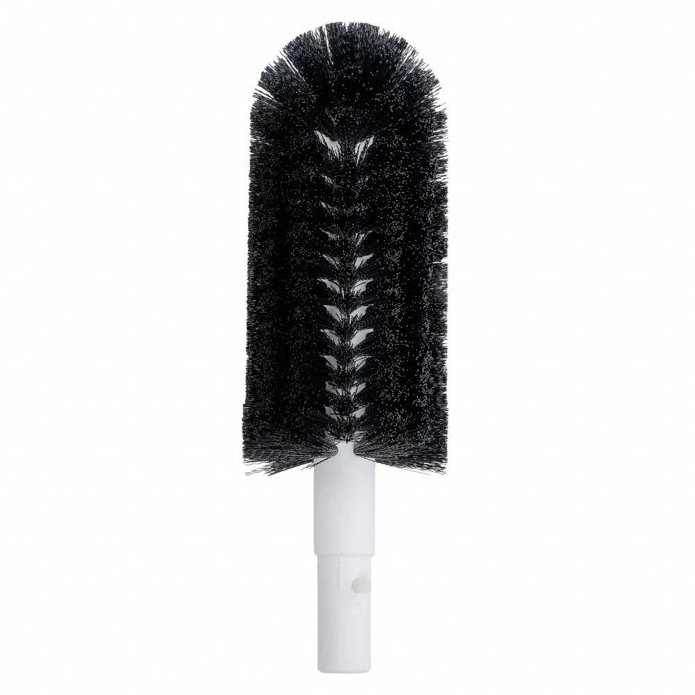 Glass Washer Replacement Brush: 4 in Overall Dp, 8 1/2 in Overall Ht, Nylon, Polymer