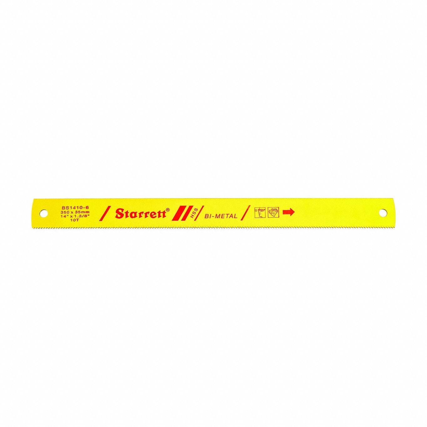 Power Hacksaw Blade: Power Hacksaw Blade, 14 in Blade Lg, For 10 in Max. Dia, Bi-Metal