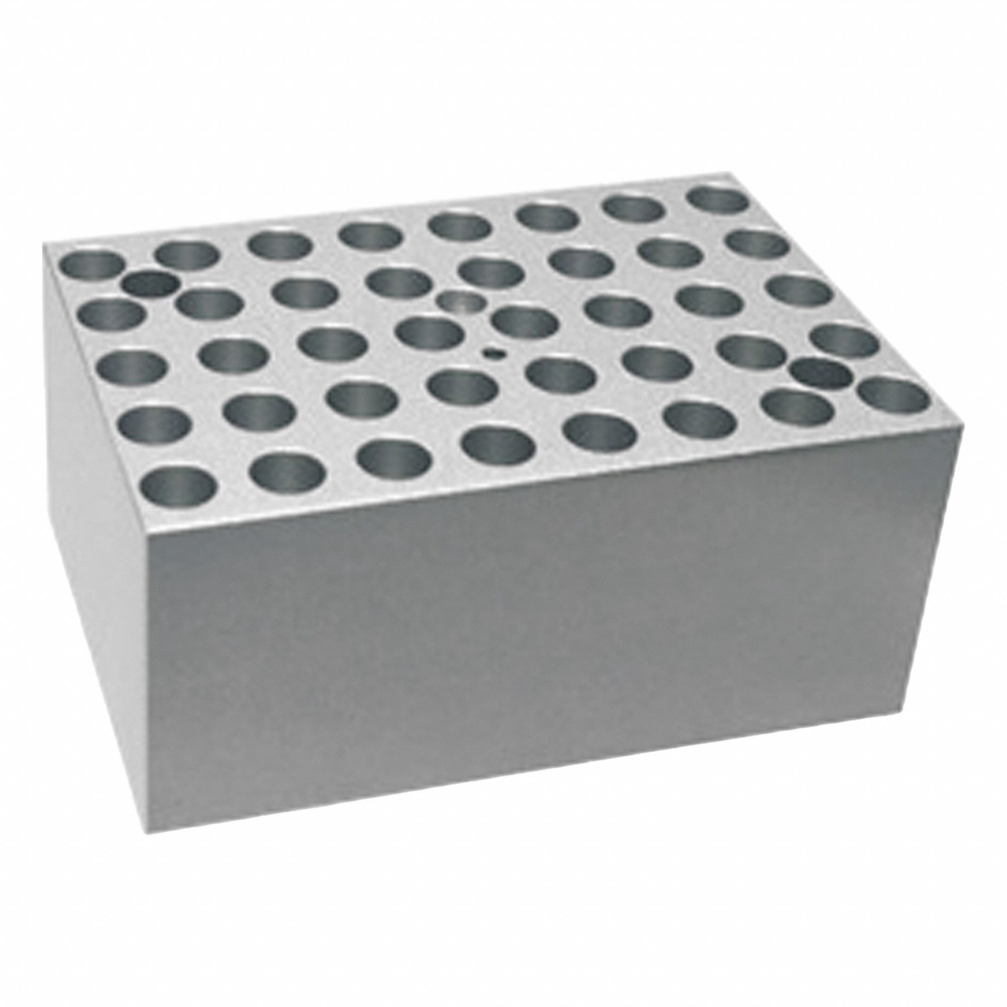 Dry Bath Block: Aluminum, 1 7/8 in Overall Wd, 2 3/4 in Overall Lg, 40 Wells