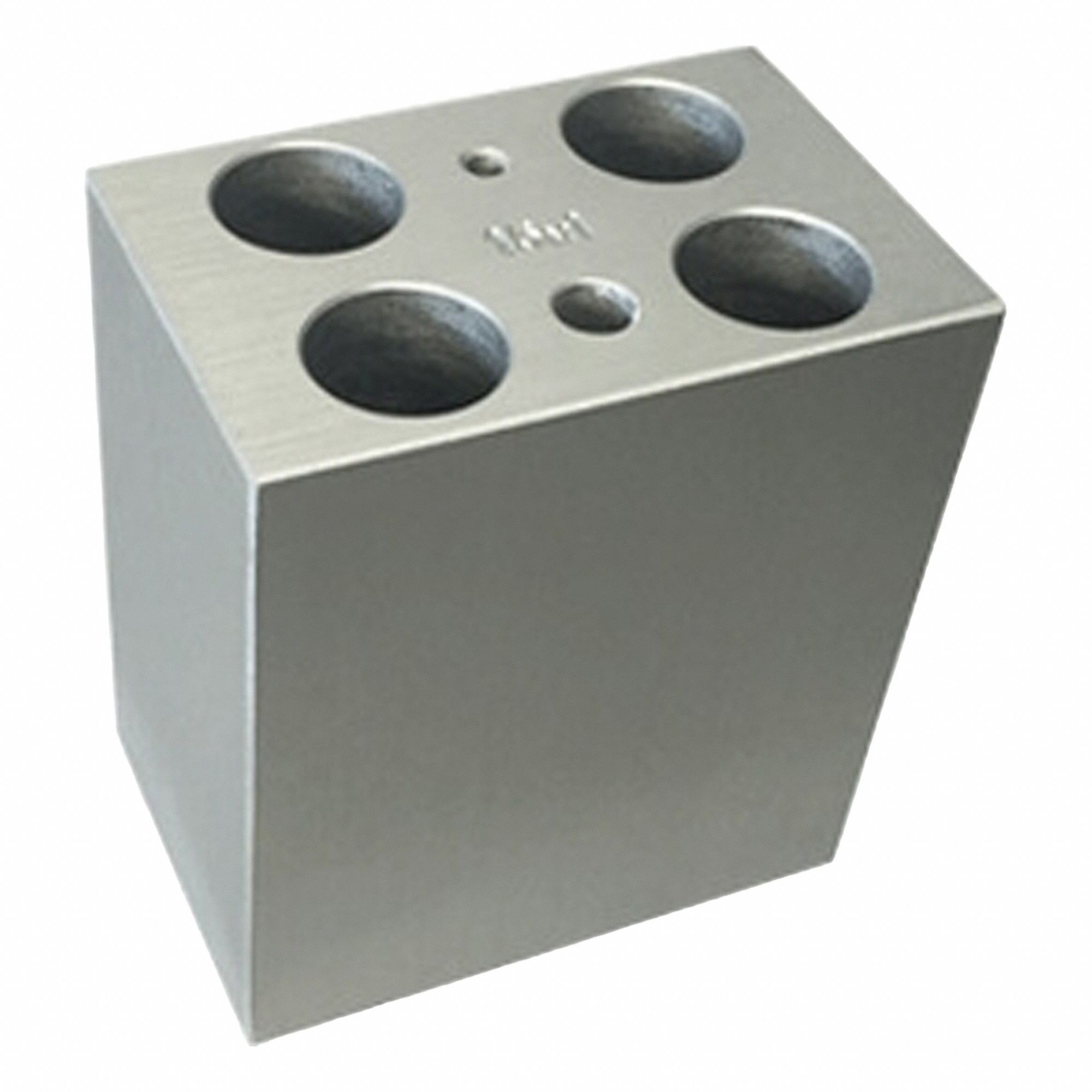 Dry Bath Block: Aluminum, 1 7/8 in Overall Wd, 2 3/4 in Overall Lg, 4 Wells