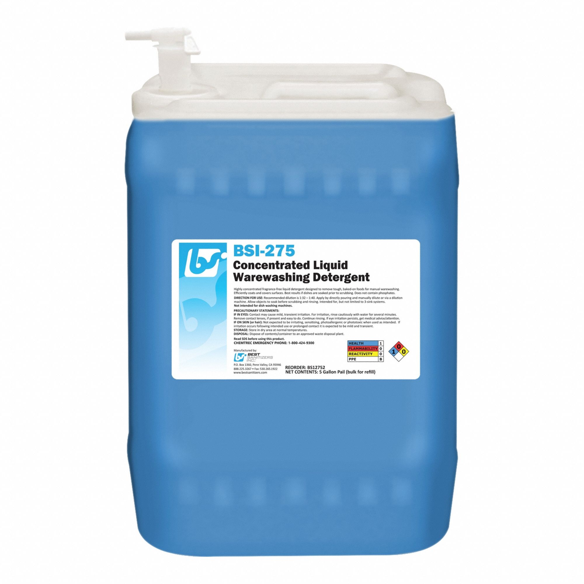 Dish Soap: Hand Wash, Liquid, Bucket, 5 gal, Unscented