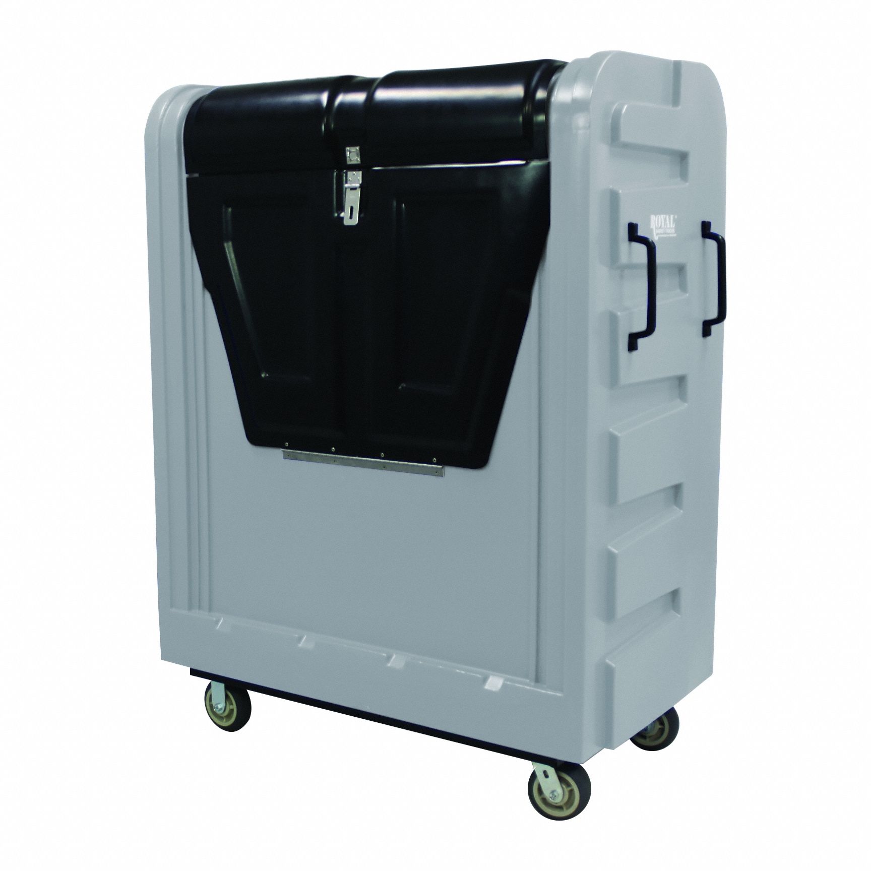 Bulk Security Truck: Gray, (2) Rigid/(2) Swivel, 50 1/2 in Overall Lg