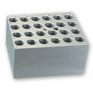 Digital Dry Bath Block: Aluminum, 3 in Overall Wd, 3 3/4 in Overall Lg, 1.5 mL