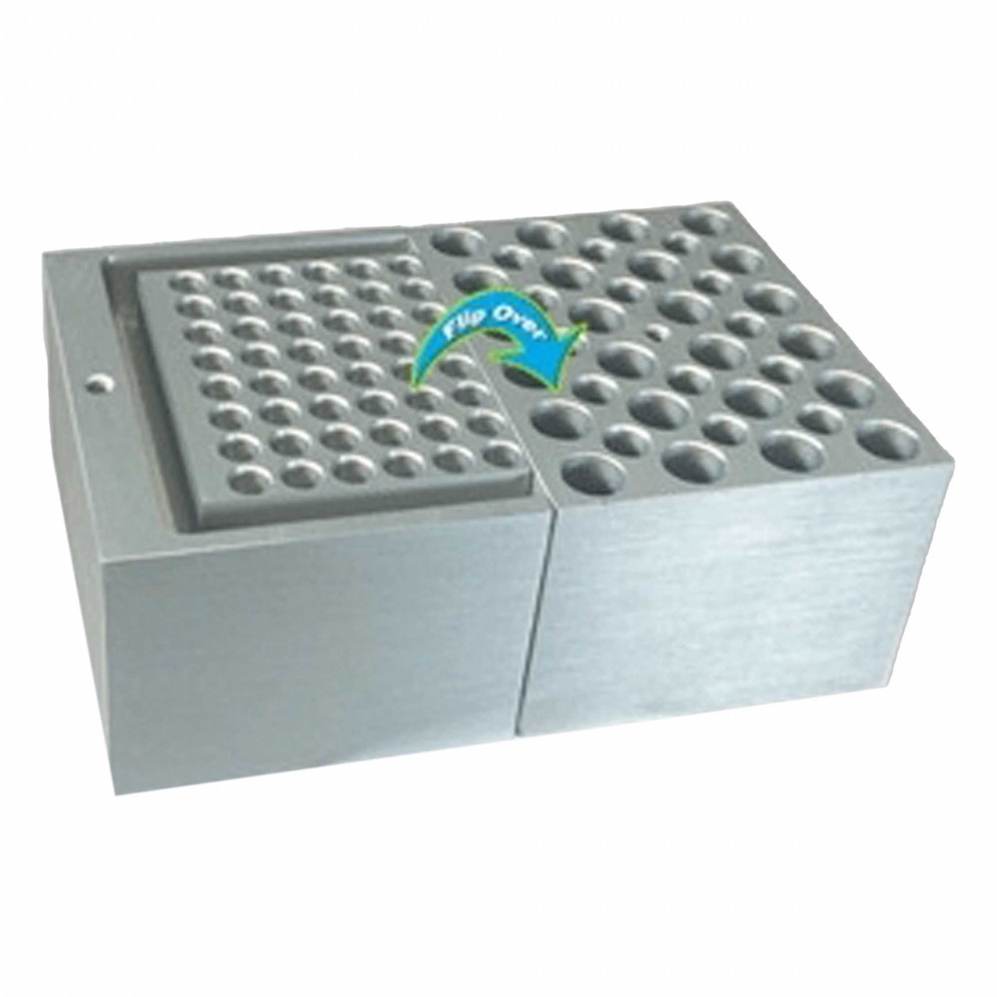 Modular Block: Aluminum, 3 in Overall Wd, 3 3/4 in Overall Lg, 92 Wells