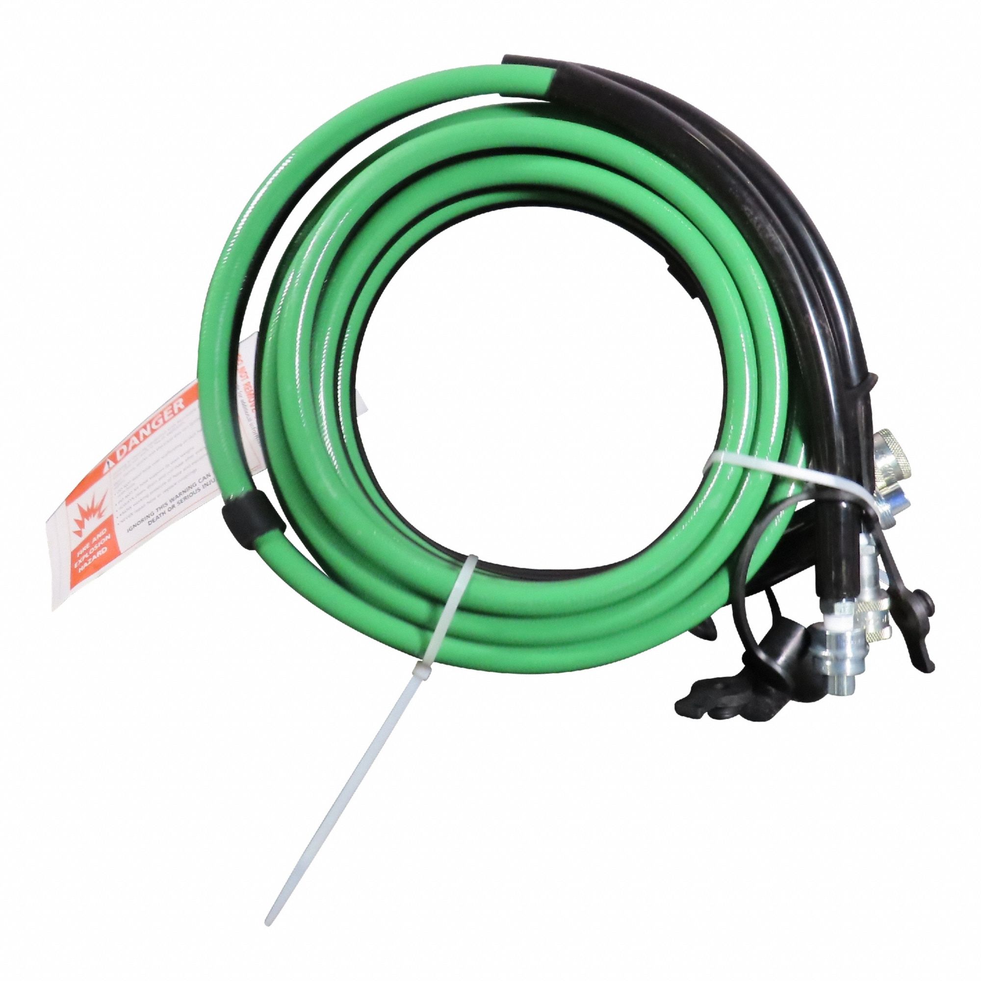 Hydraulic Hose: Black/Green,