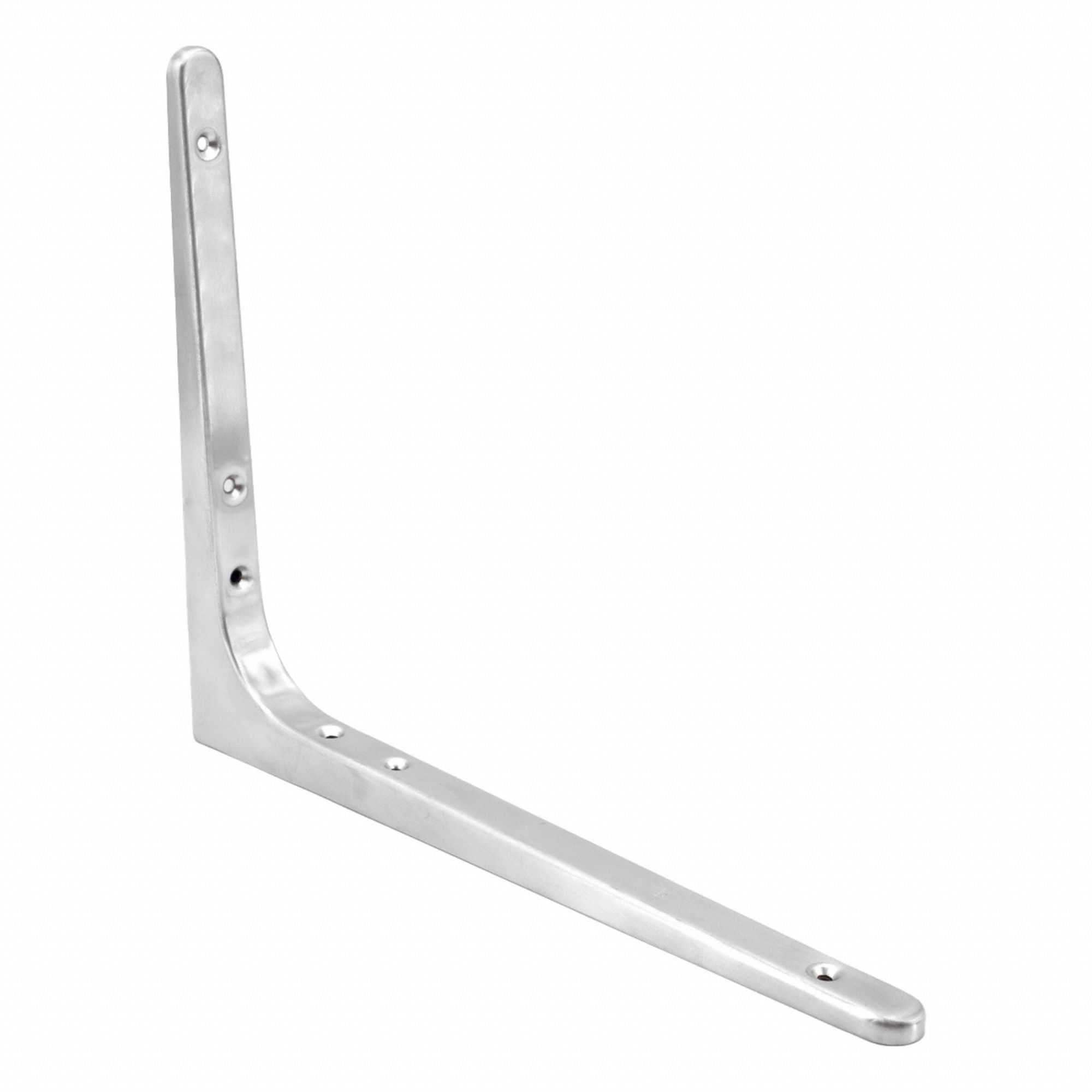 Shelf Bracket: 9 25/64 in Lg, 11 27/32 in Ht, 25/32 in Wd, 77 lb Capacity