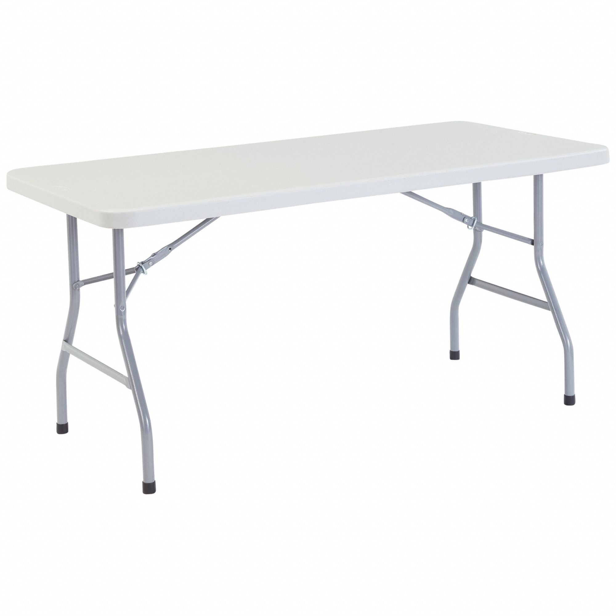 Folding Table: Rectangle Table Shape, Speckled Gray Tabletop, 30 in Dp, Gray