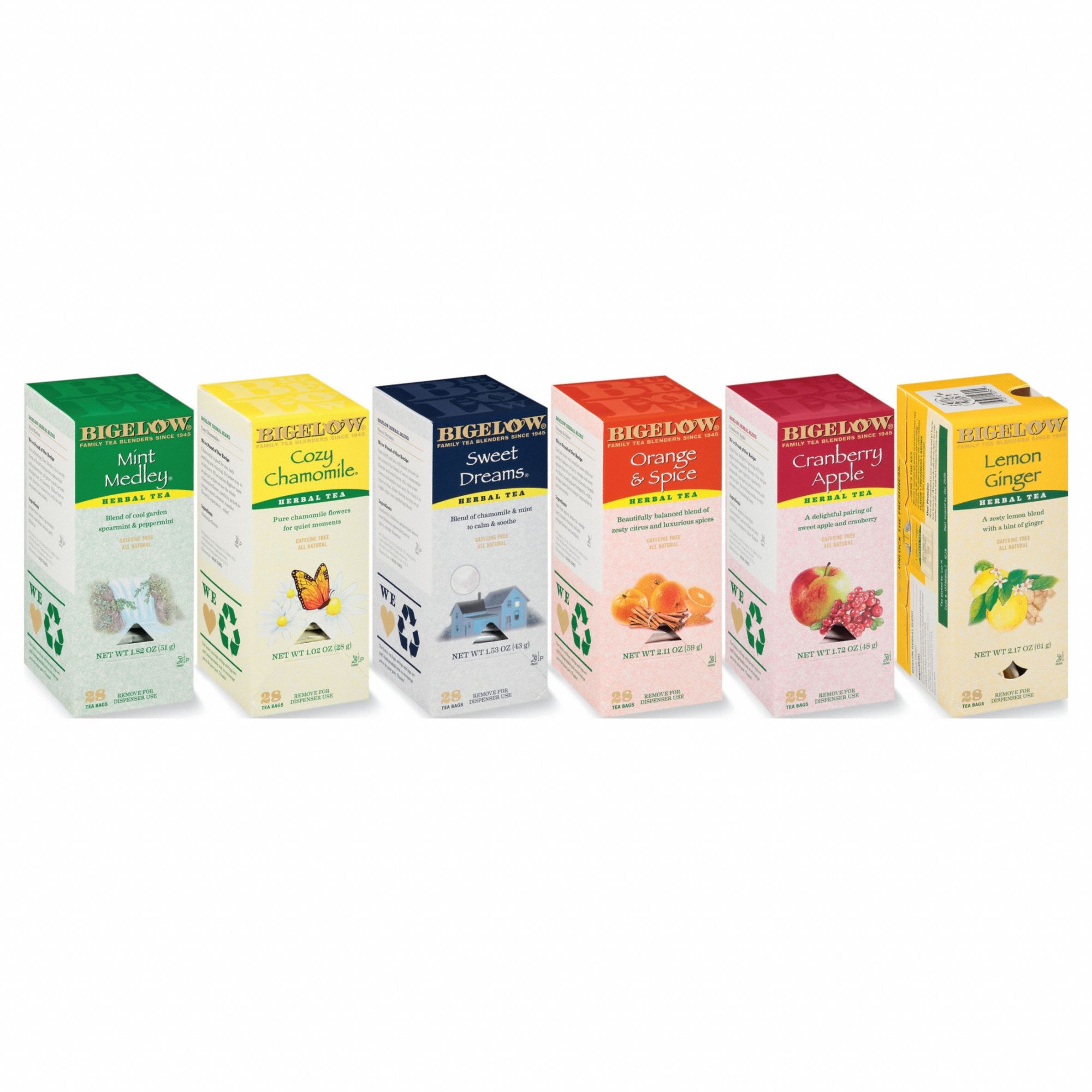 Tea Bag: Assorted Herbal, Tea Bag Beverage Pack, Non-Caffeinated, Tea Bags, 2 lb Pack Wt