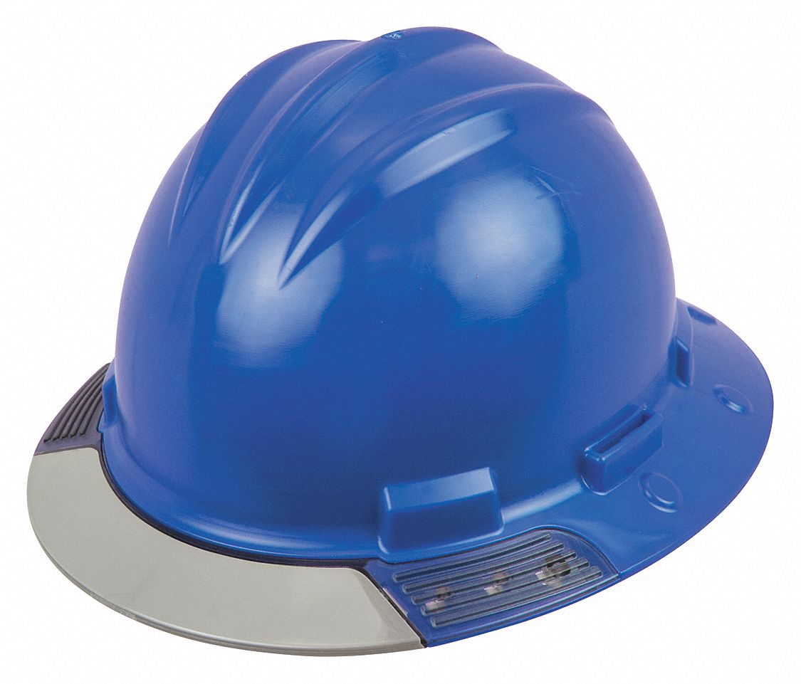 BULLARD HARD HAT, FULL BRIM, 4-POINT RATCHET, CSA E, BLUE/GREY, SIZE 6 ...