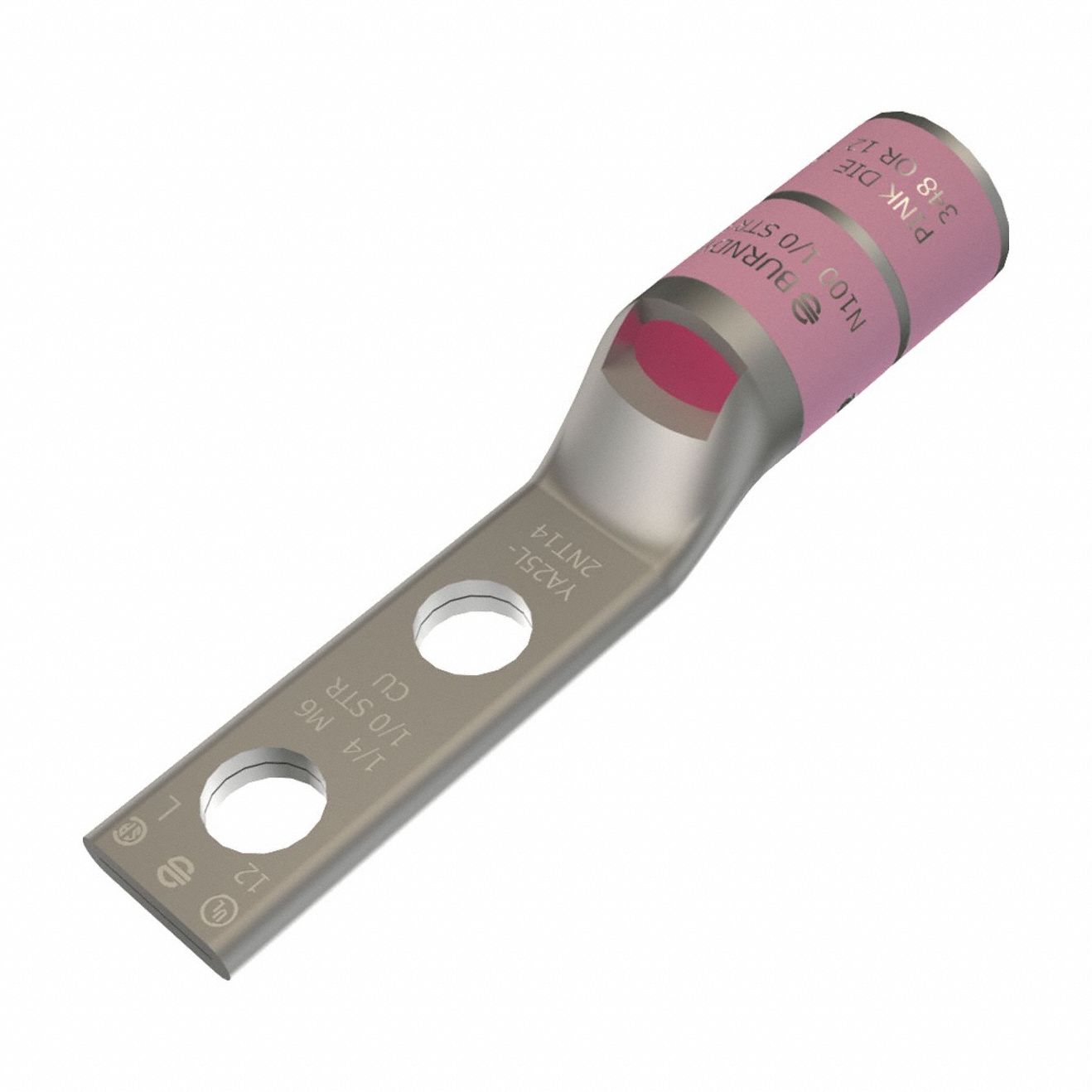 For 1/0 AWG, Stranded Wire, Compression Lug - 895LX0|YA25L2NT14 - Grainger