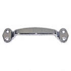 GRAB HANDLE, BOLT-ON, DIE-CAST, SILVER, 3/4 X 8-1/4 IN, CHROME-FINISHED STEEL