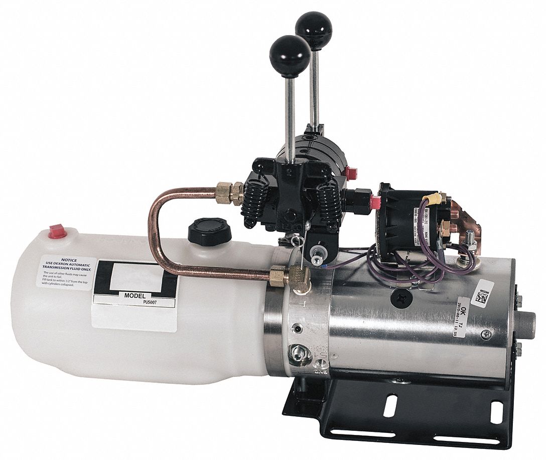 DC POWER UNIT, 12 VDC, 3200 PSI, 1.5 HP, 1.8 QT CAP, 10 X 4 1/2 X 4 1/2 IN, POLYETHYLENE