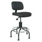 TASK CHAIR, BLACK FABRIC, 25-30IN