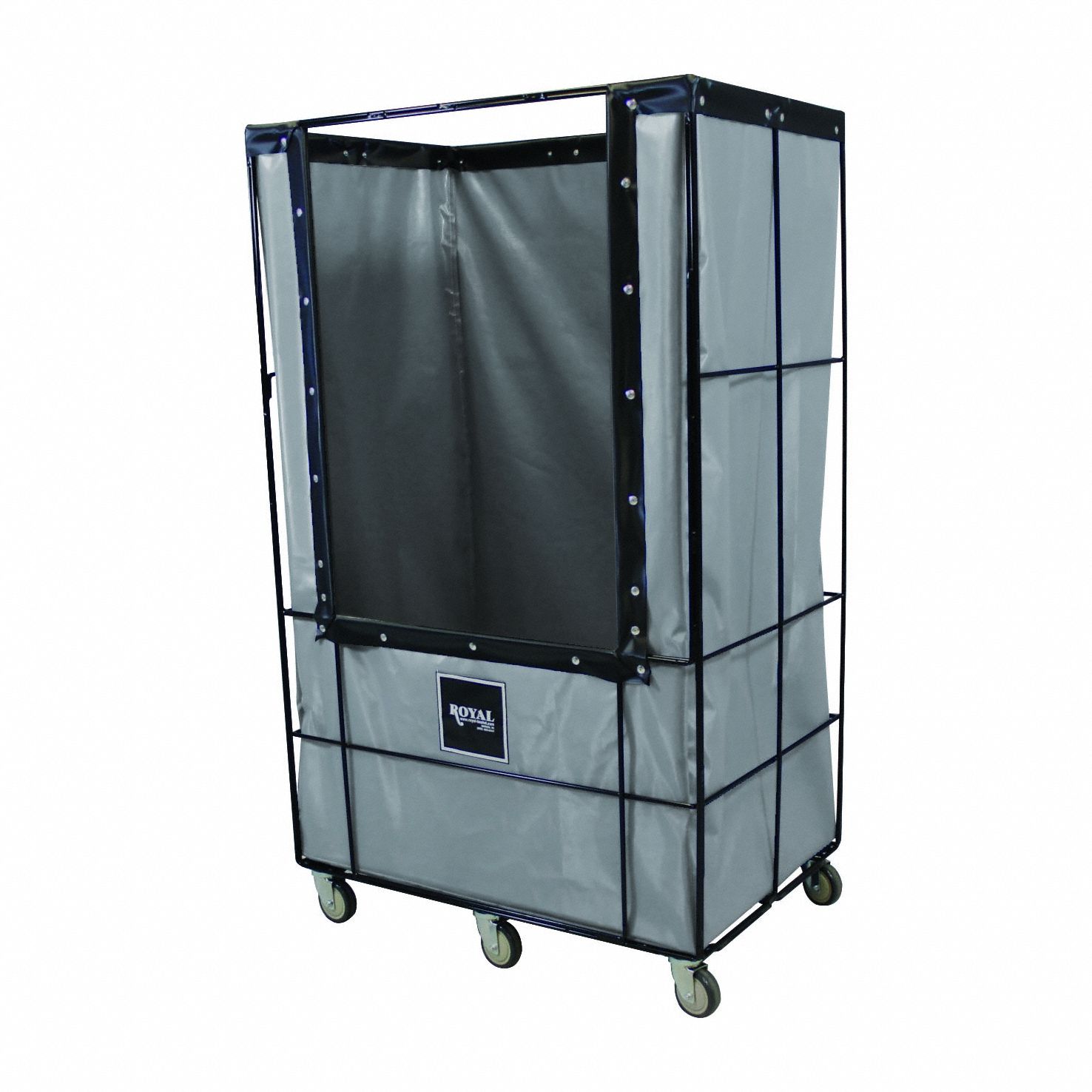 Bulk Wire Truck: Gray, (2) Rigid/(4) Swivel, 40 in Overall Lg, 68 in Overall Ht