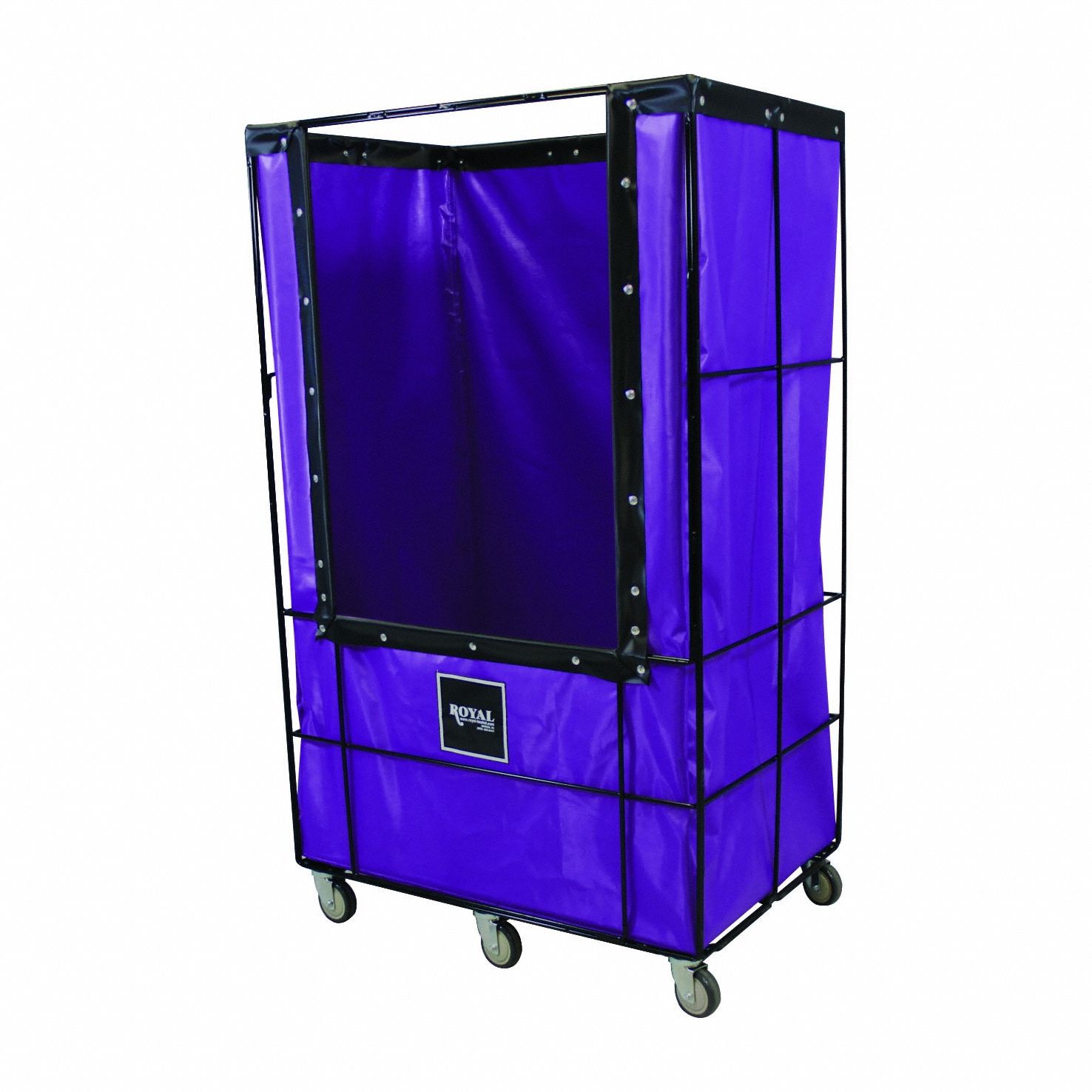 Bulk Wire Truck: Purple, (2) Rigid/(4) Swivel, 40 in Overall Lg, 1 Compartments