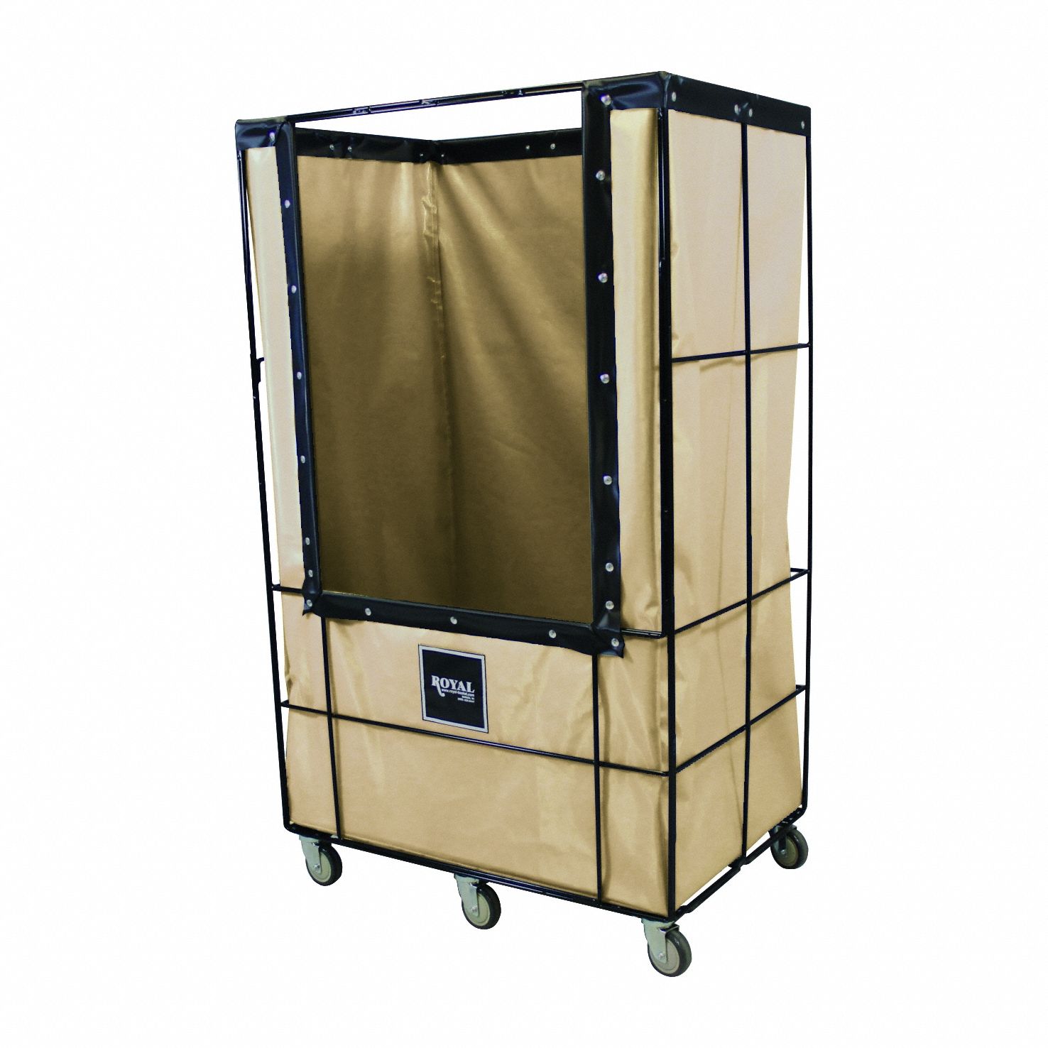 Bulk Wire Truck: Tan, (2) Rigid/(4) Swivel, 40 in Overall Lg, 68 in Overall Ht