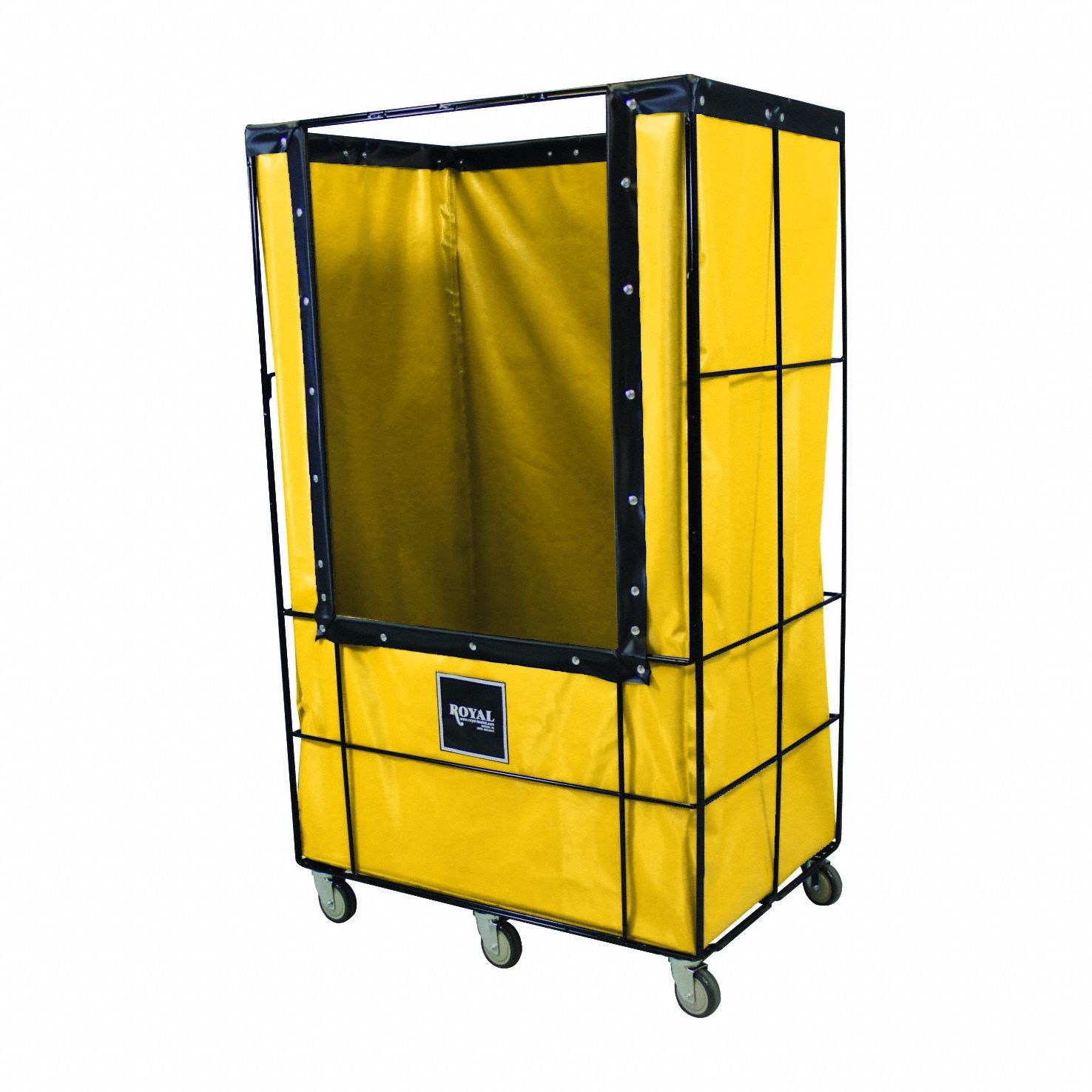 Bulk Wire Truck: Yellow, (2) Rigid/(4) Swivel, 40 in Overall Lg, 1 Compartments