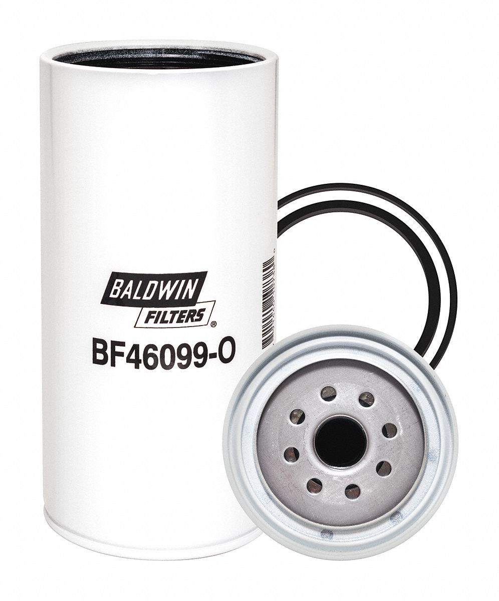 Fuel Filter: Spin-On, 4 1/4 in Outside Dia, 1"-14 Thread Size, Cellulose, John Deere