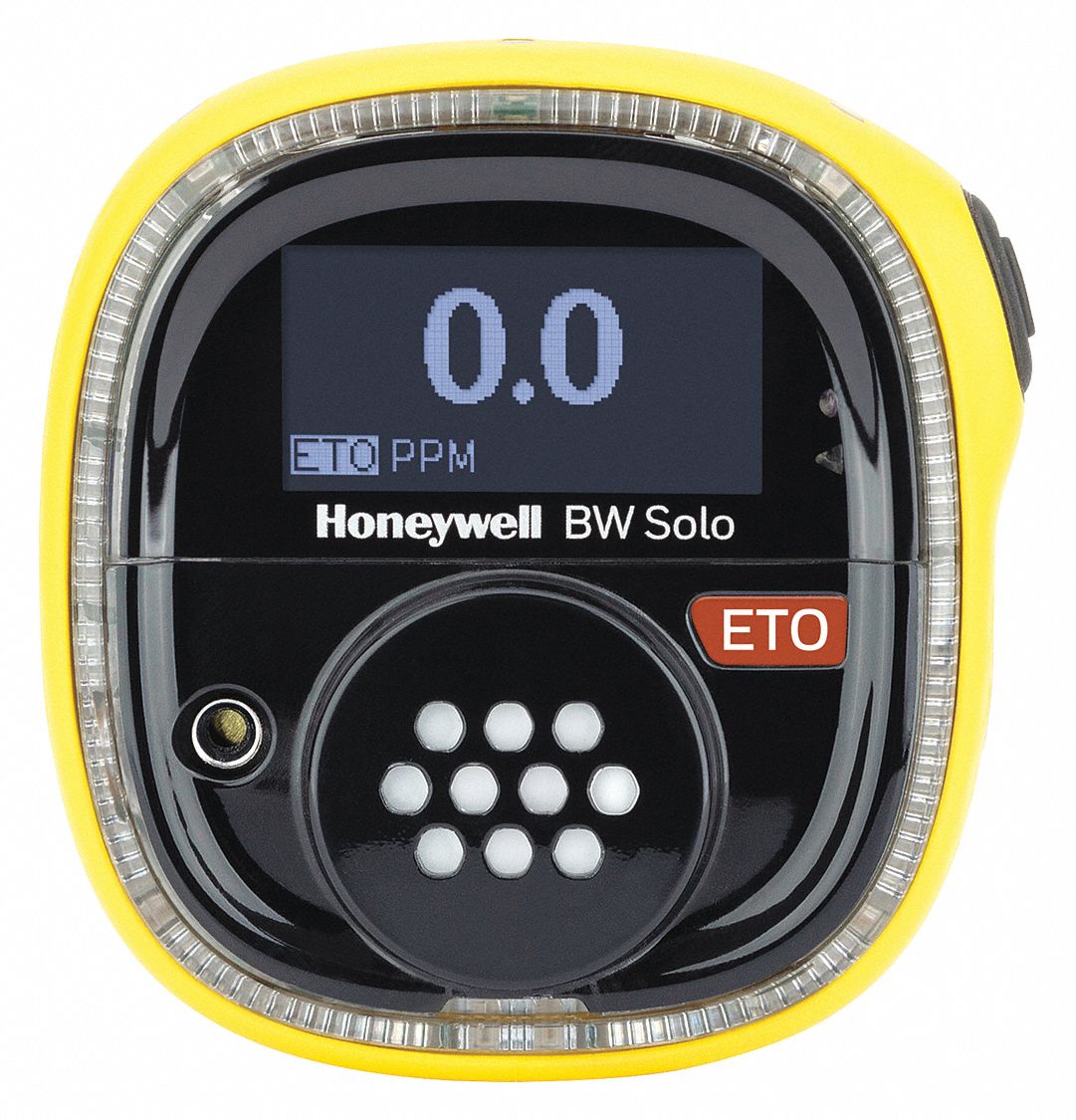 SINGLE GAS DETECTOR, ETO, CSA, LCD, 0 TO 100 PPM, BLK/YLW, 2 45/64 X 2 39/64 X 1 39/64 IN