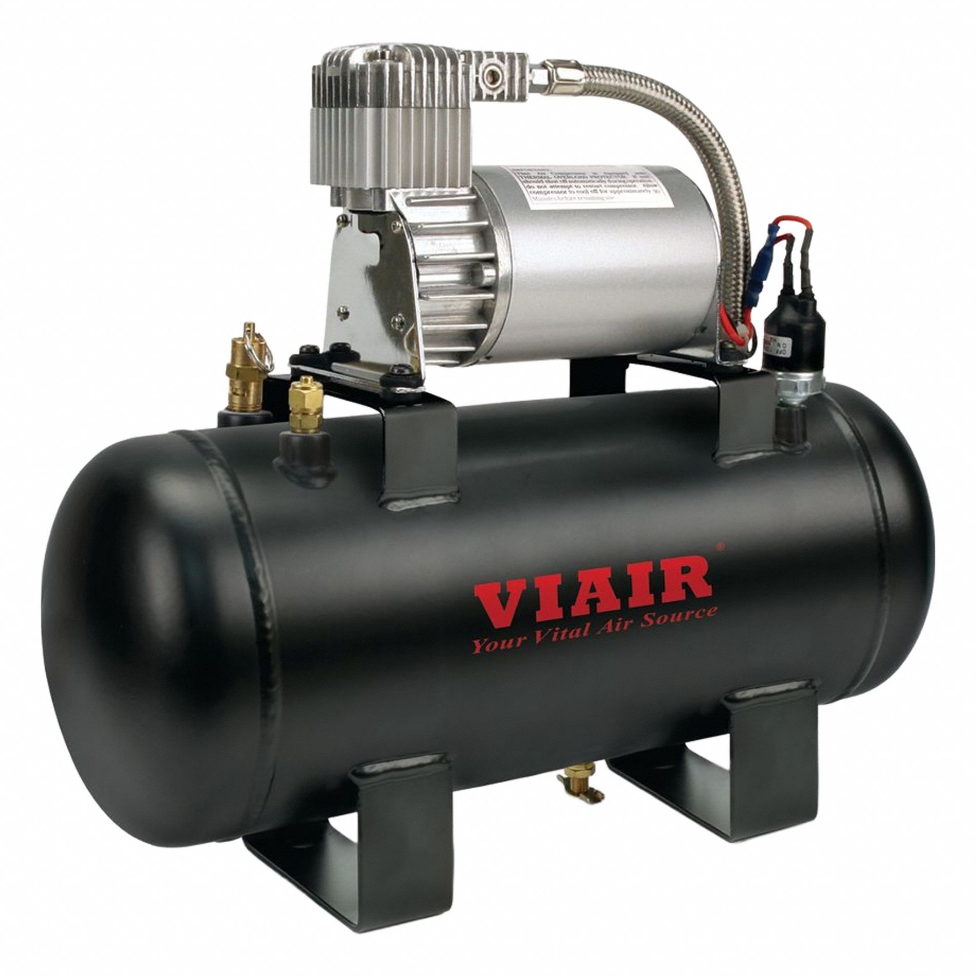 Portable Air Compressor: Quiet, Oil Free, 1.5 gal, Horizontal, 0.29 hp, 12V DC